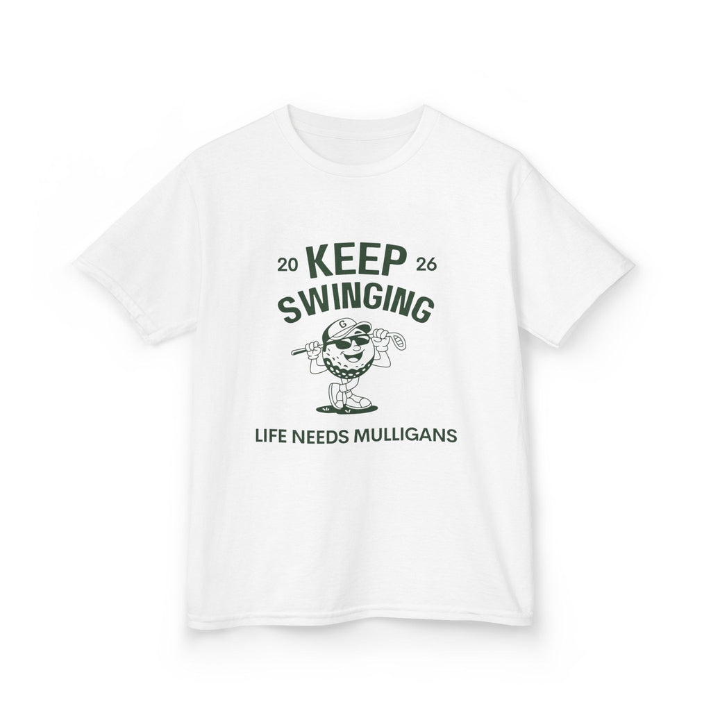 Keep Swinging" life needs mulligans - youth t shirt