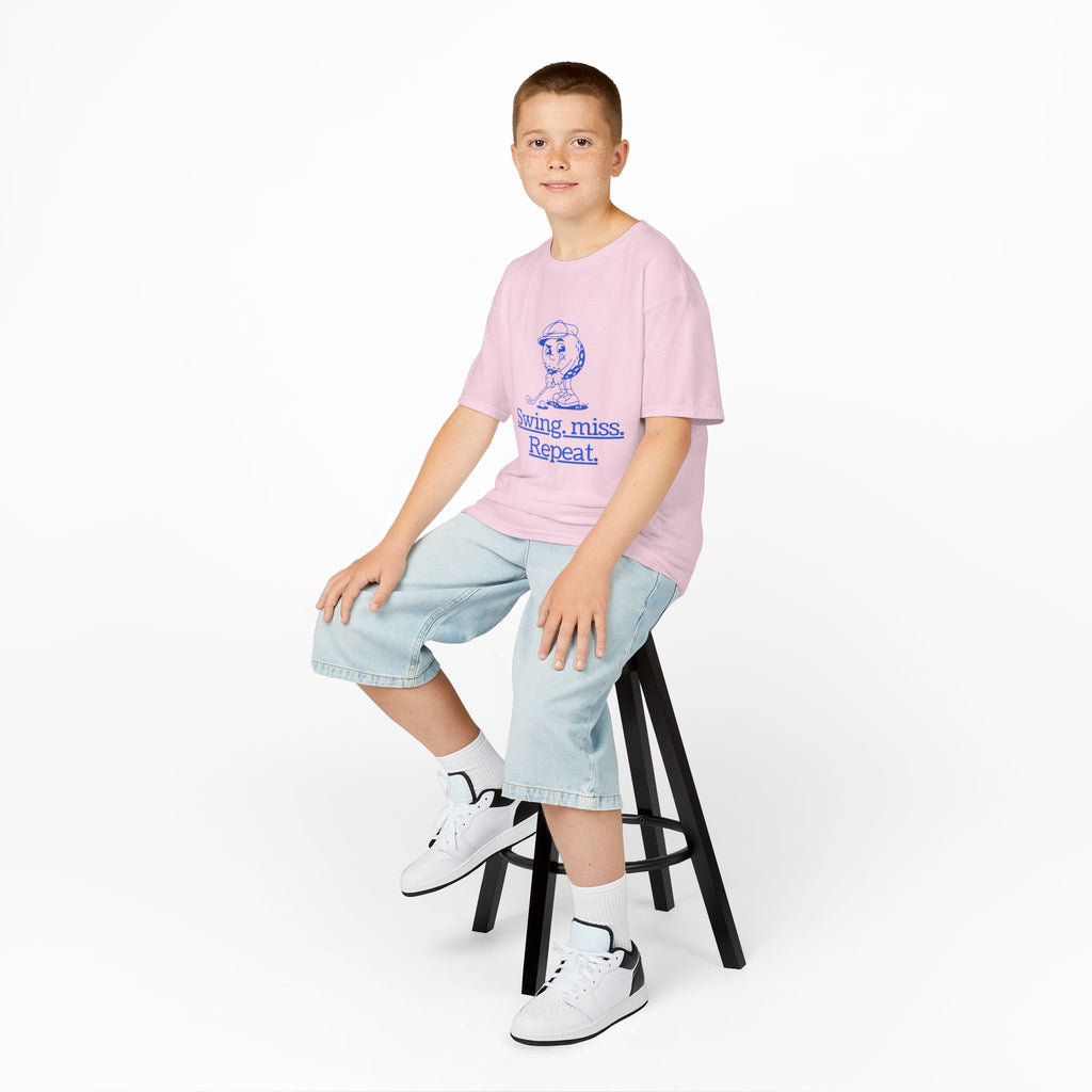 Swing-miss- repeat - funny youth golf t shirt