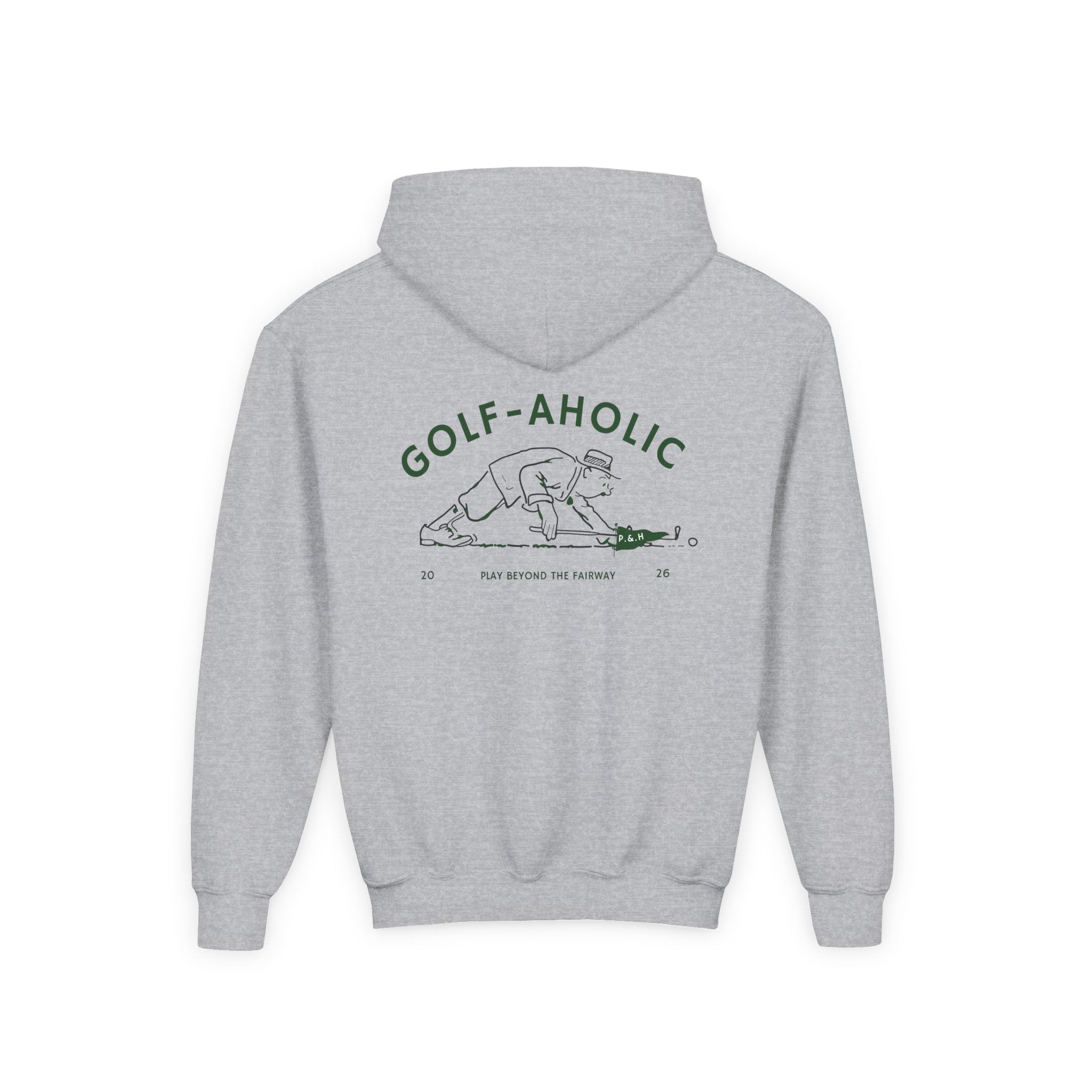 Golf-Aholic Youth Hoodie — Funny Kids Golf Pullover