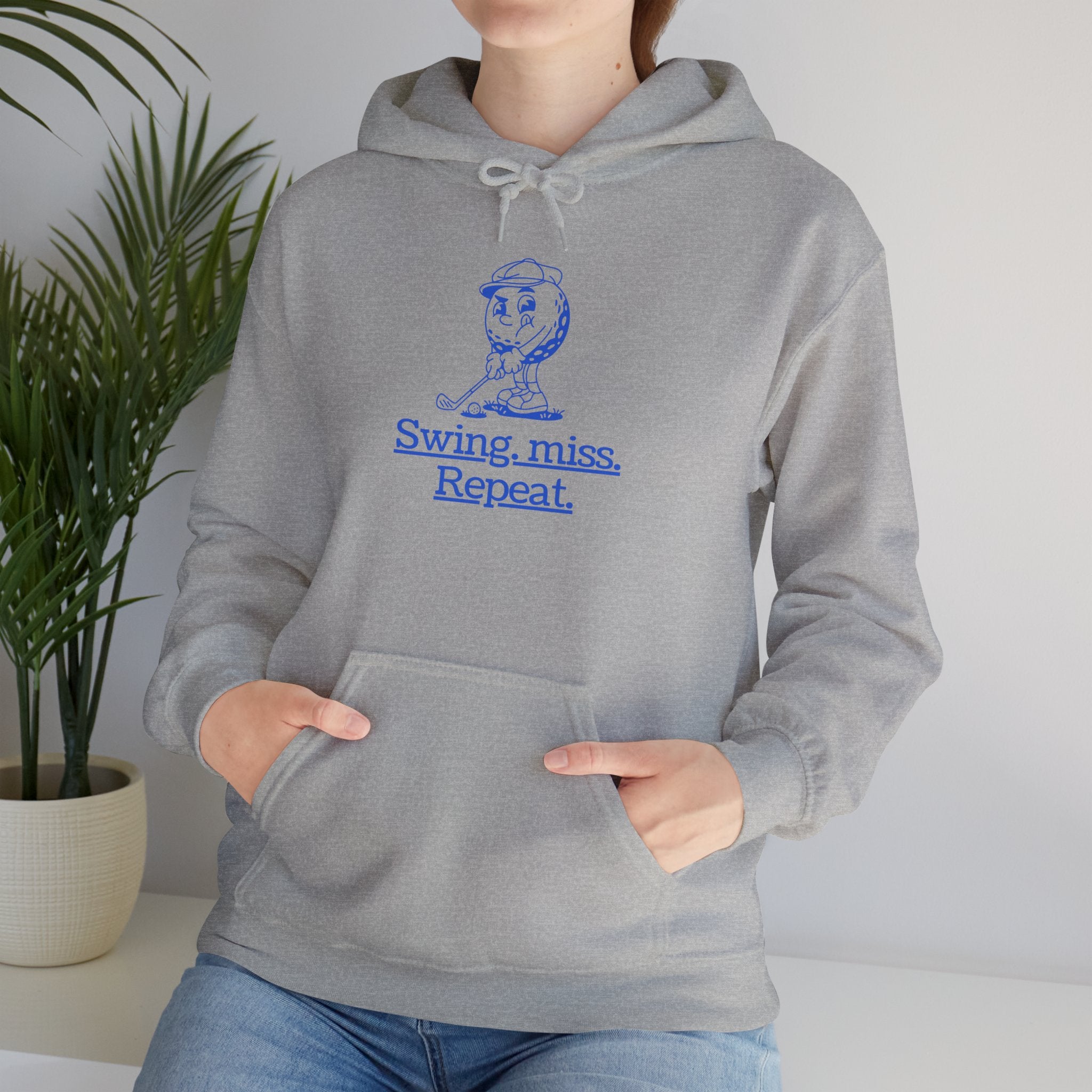 Swing, miss. Repeat.  Golf Hoodie — for all Golf lovers