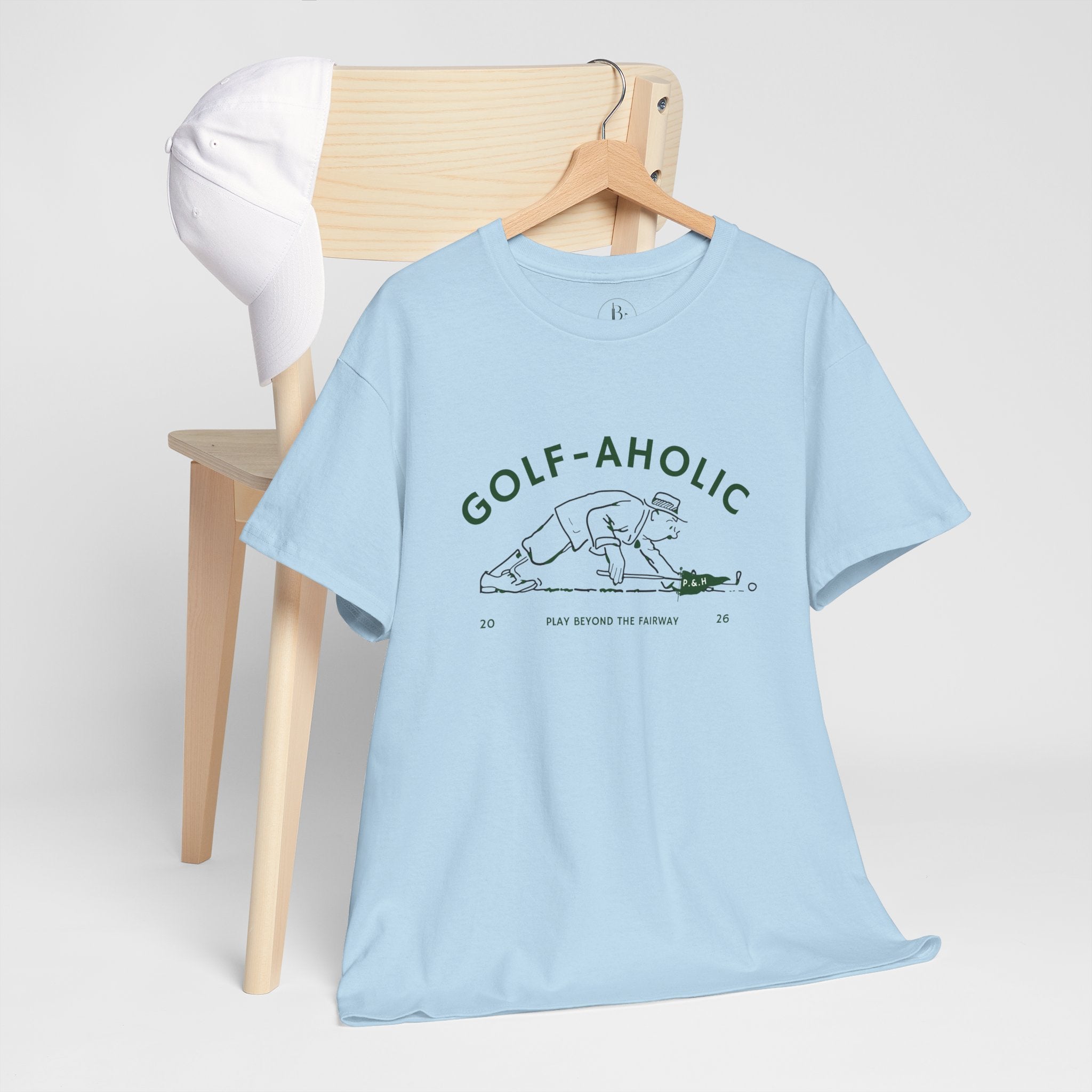 Golf-Aholic -Mens vintage T- Shirt