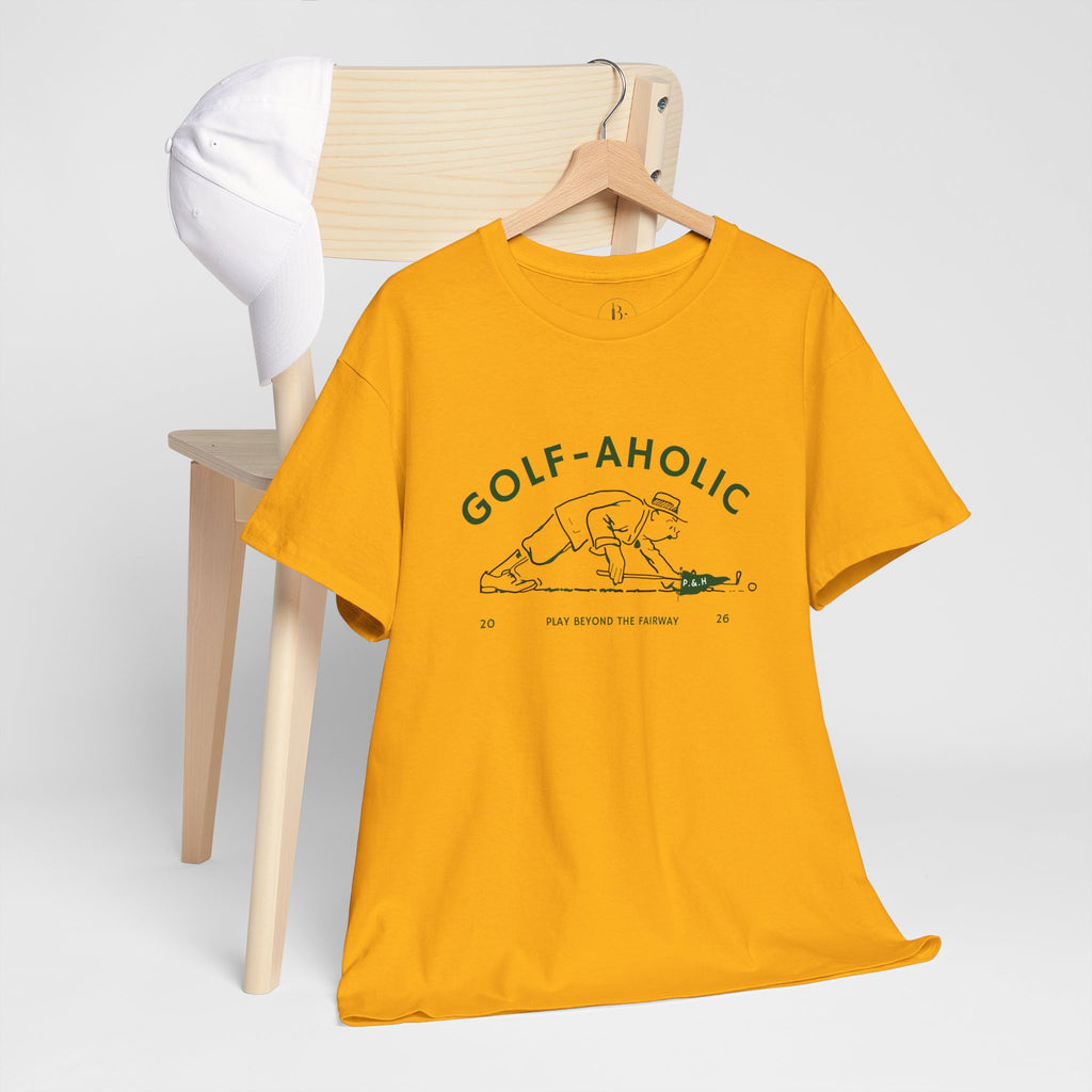 Golf-Aholic -Mens vintage T- Shirt
