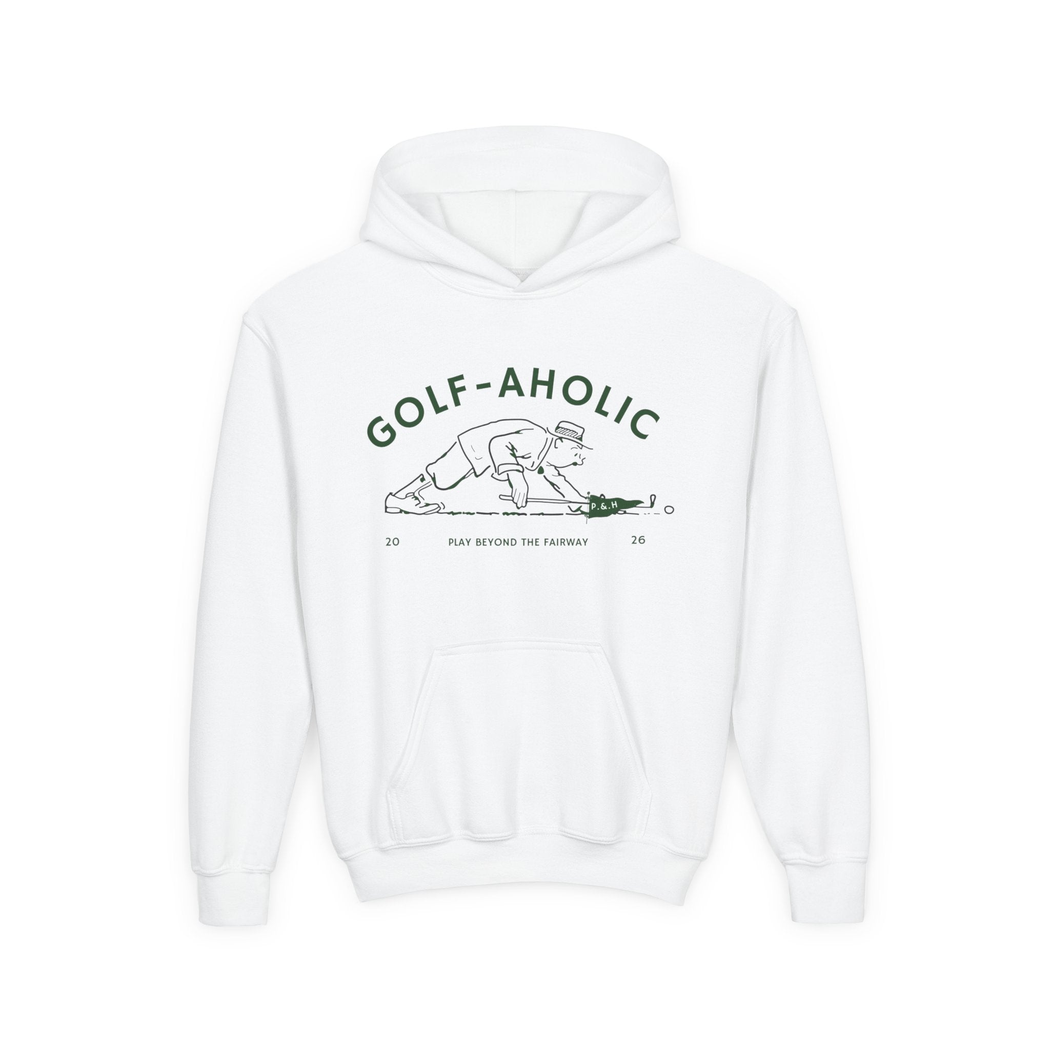 Golf-Aholic Youth Hoodie — Funny Kids Golf Pullover