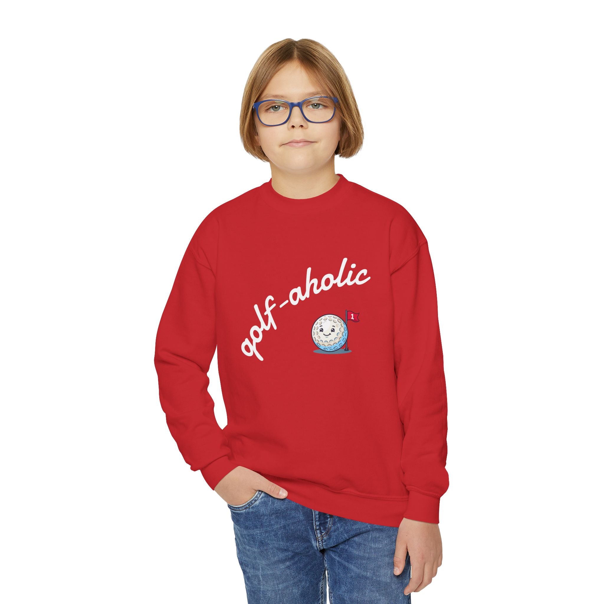 golf-aholic Youth Crewneck Sweatshirt