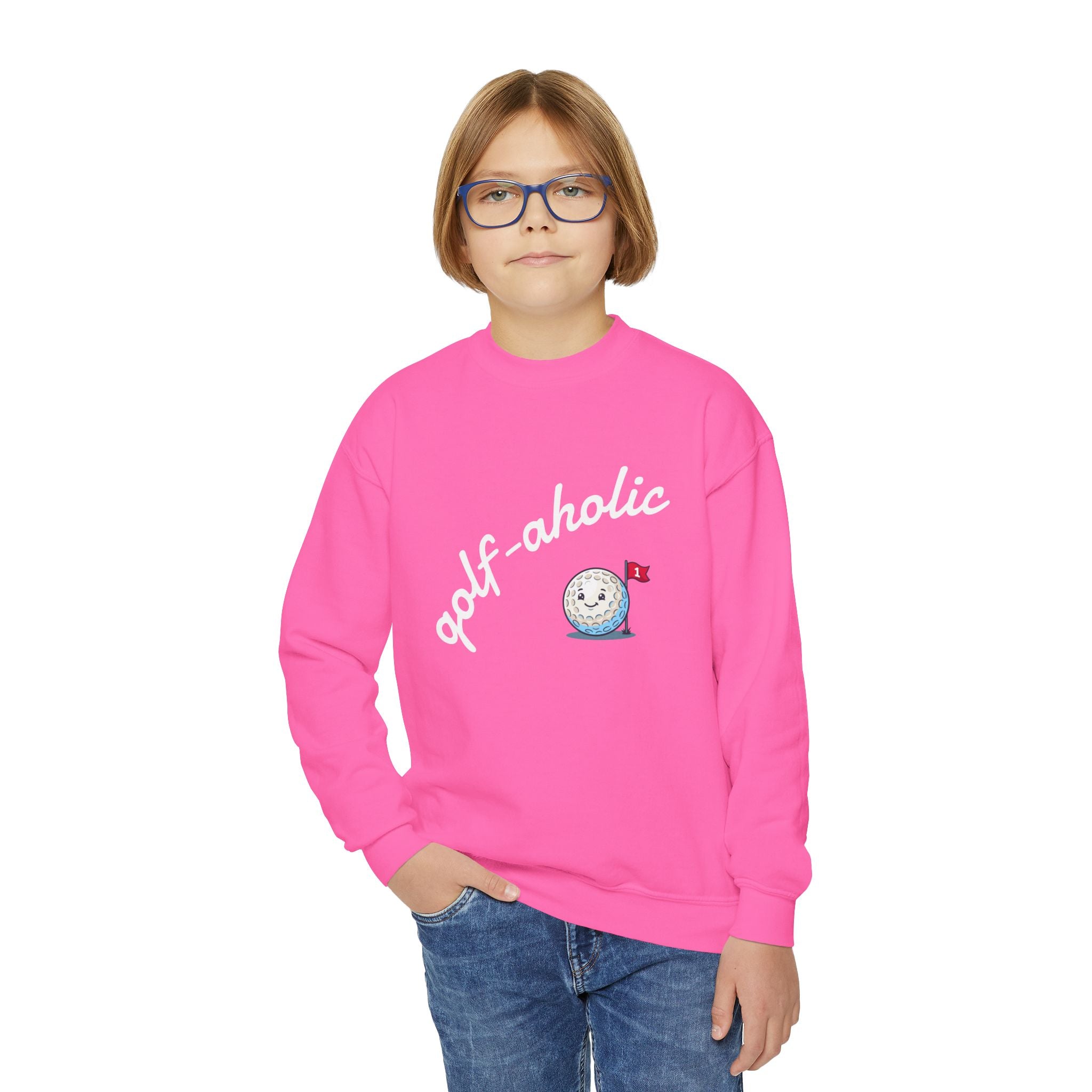 golf-aholic Youth Crewneck Sweatshirt