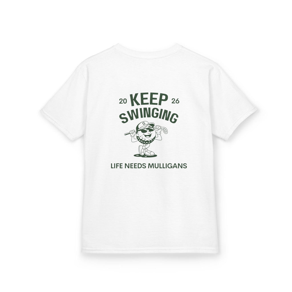 Keep Swinging" life needs mulligans - youth t shirt