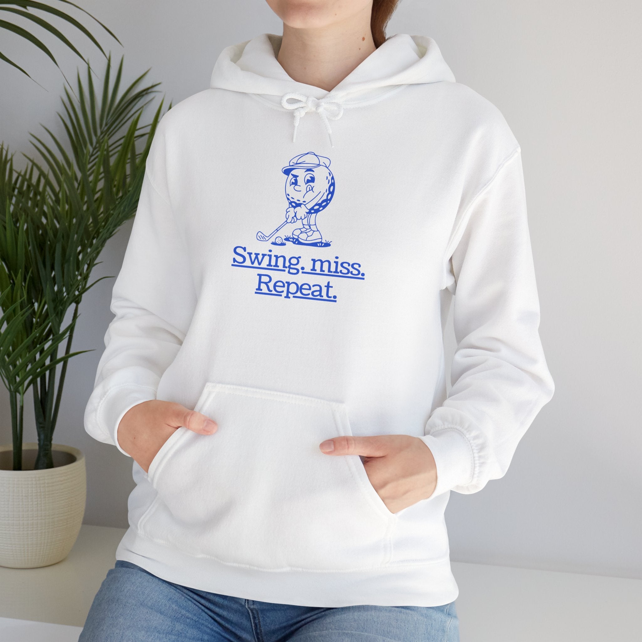 Swing, miss. Repeat.  Golf Hoodie — for all Golf lovers