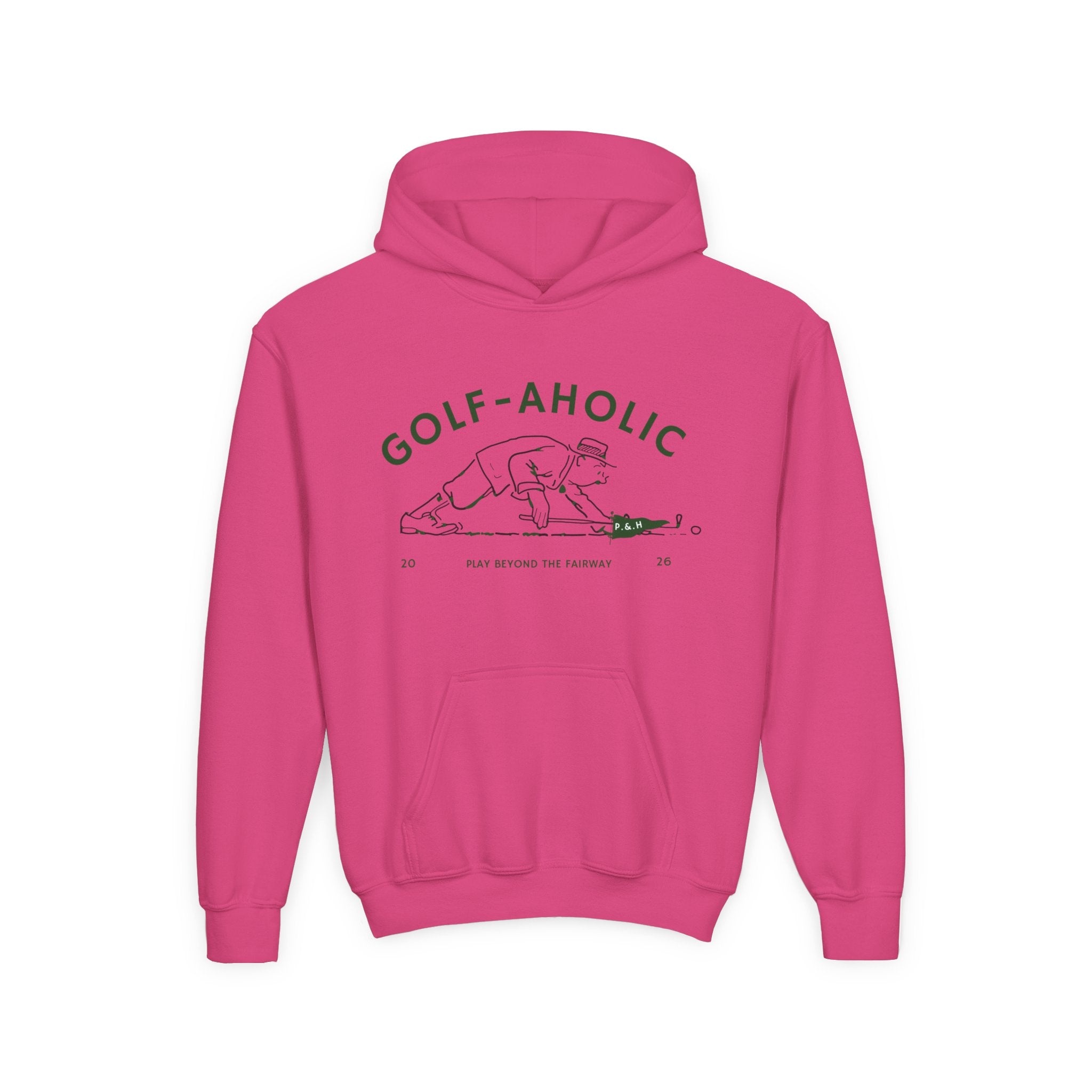 Golf-Aholic Youth Hoodie — Funny Kids Golf Pullover