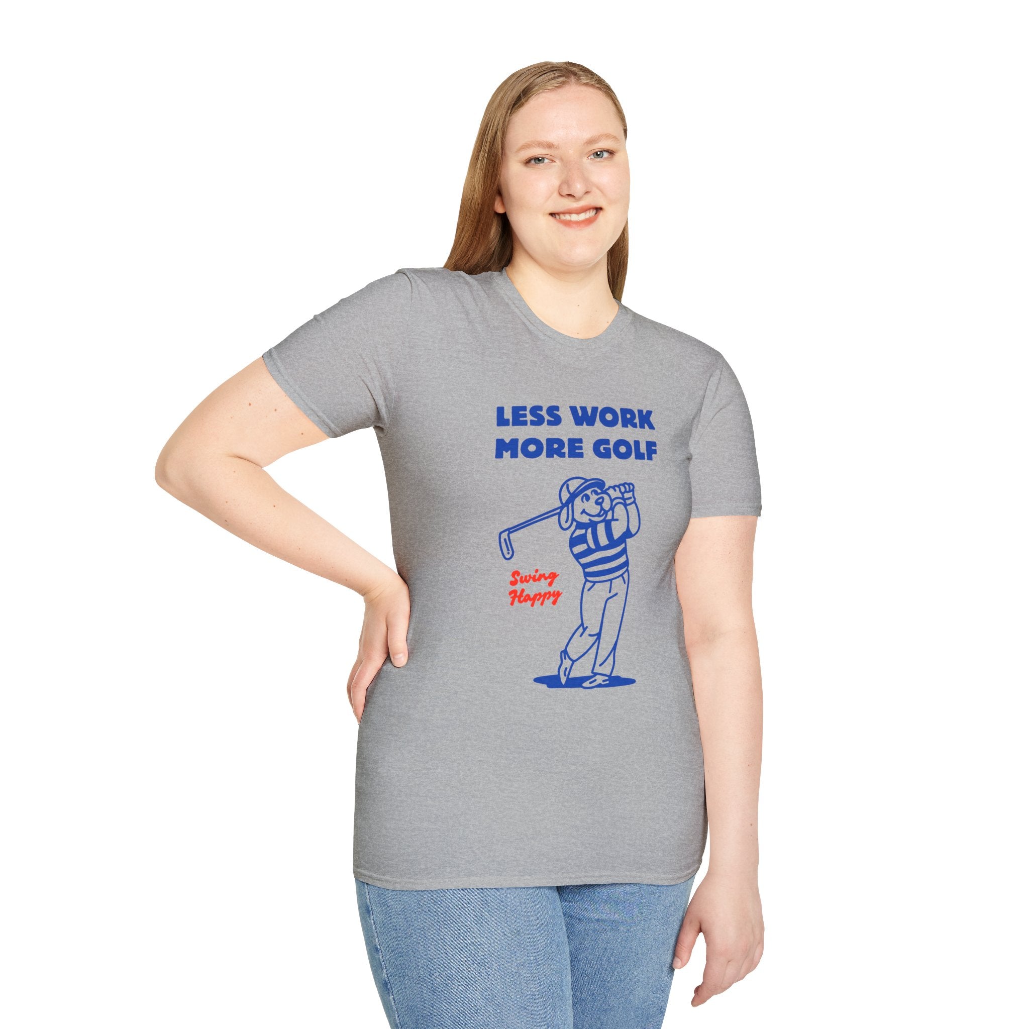 Copy of Golf T-Shirt — "Less Work More Golf" Retro Golfer Graphic Tee