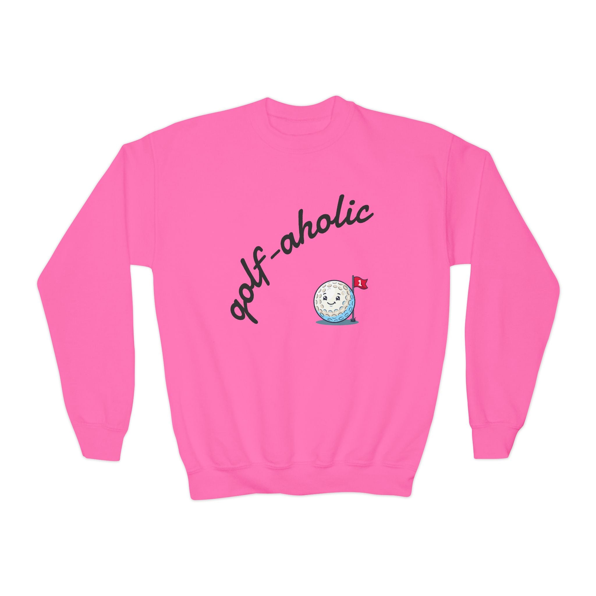 Golf-Aholic Youth Crewneck Sweatshirt