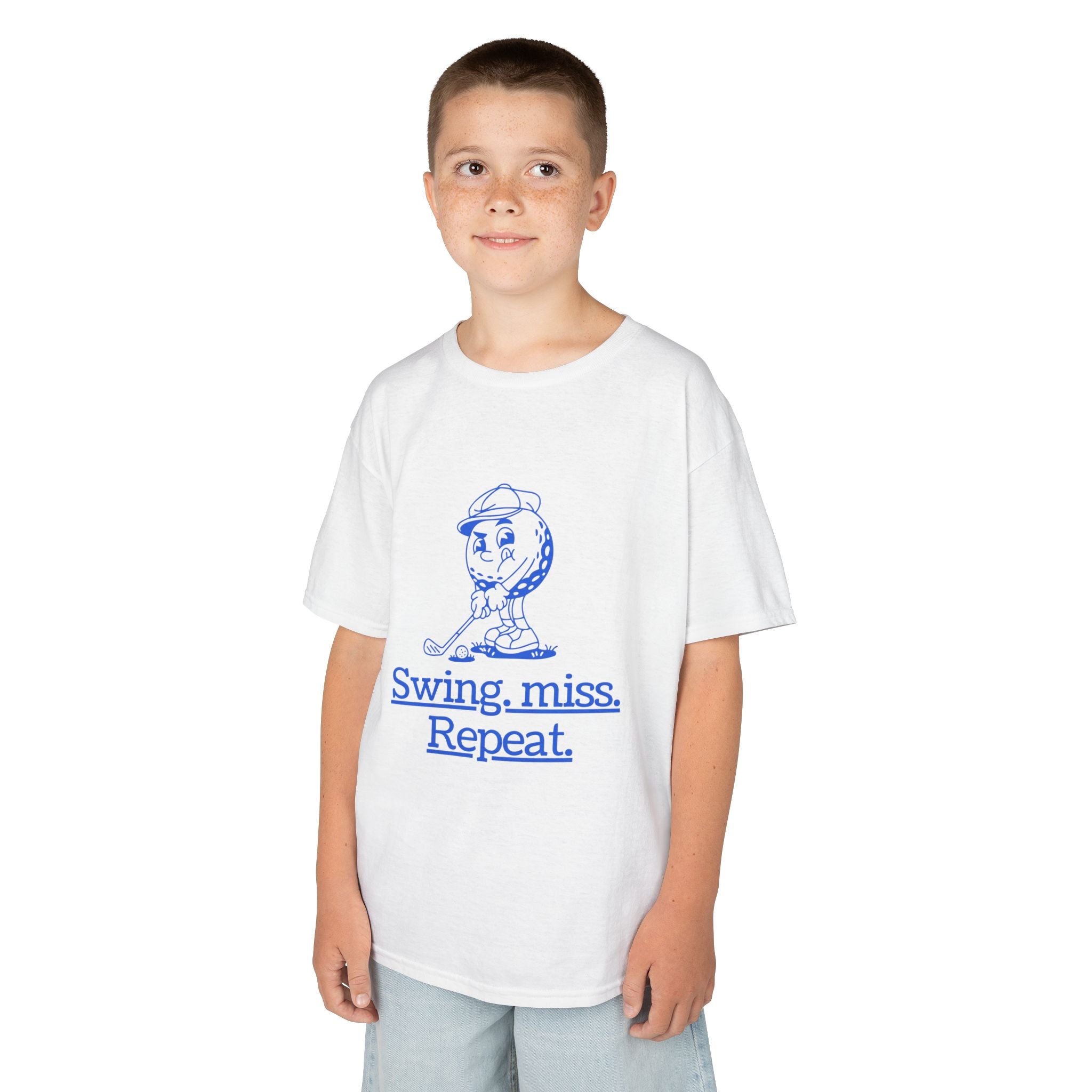 Swing-miss- repeat - funny youth golf t shirt