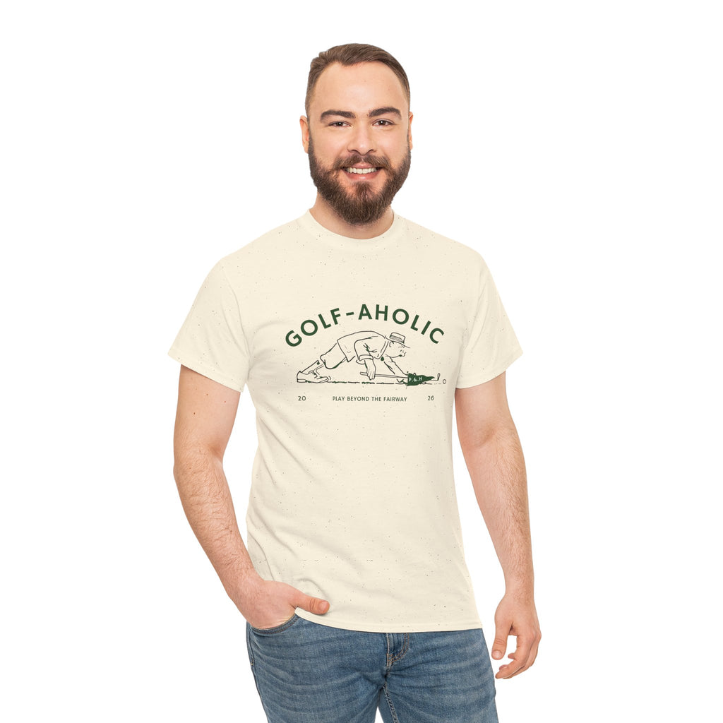 Golf-Aholic -Mens vintage T- Shirt