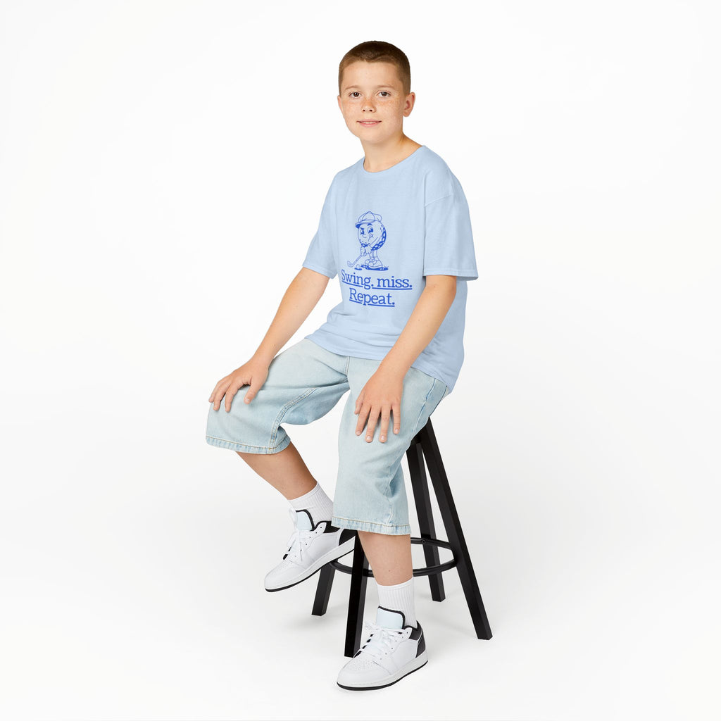 Swing-miss- repeat - funny youth golf t shirt