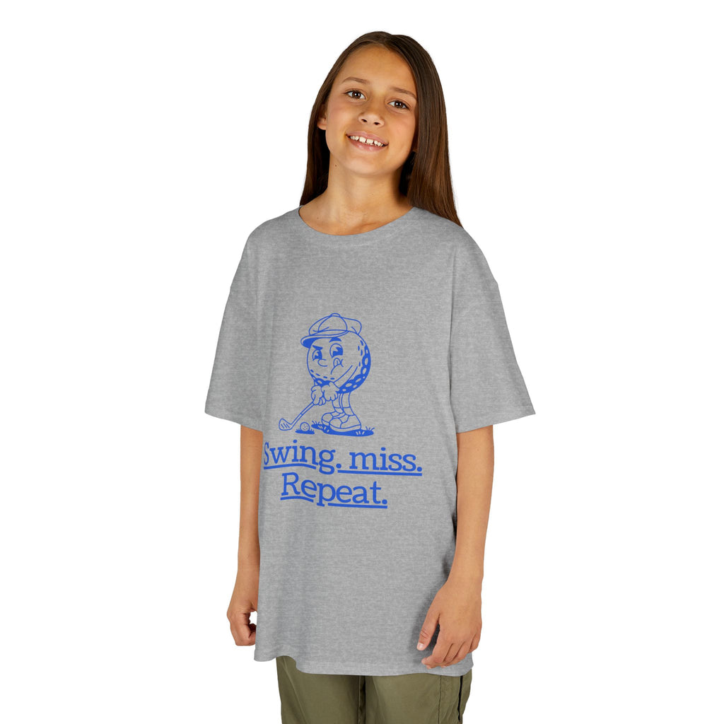 Swing-miss- repeat - funny youth golf t shirt