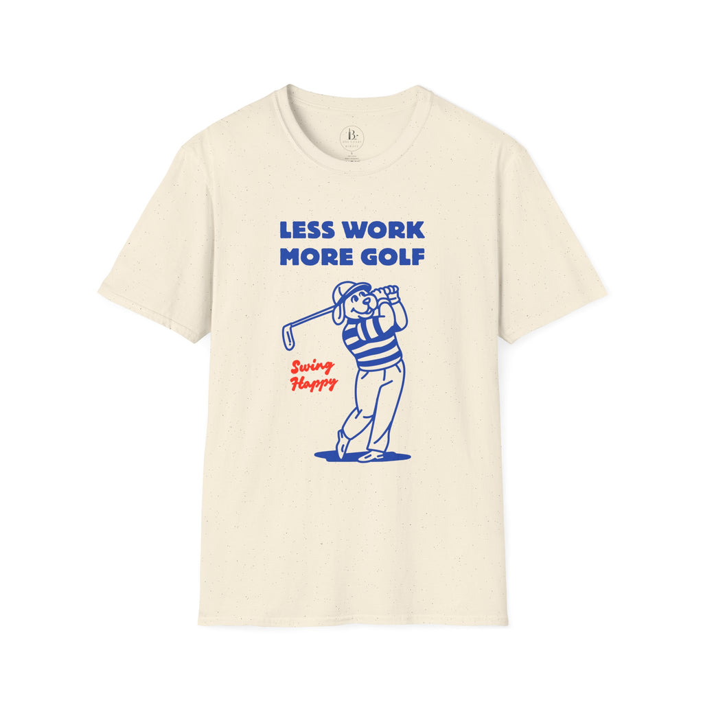 Copy of Golf T-Shirt — "Less Work More Golf" Retro Golfer Graphic Tee