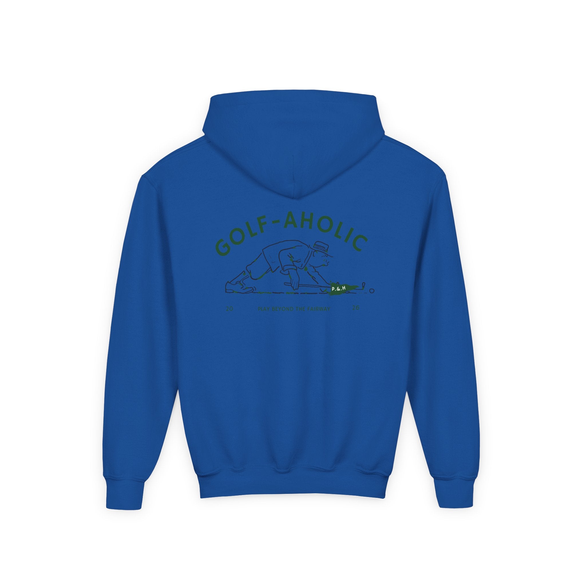 Golf-Aholic Youth Hoodie — Funny Kids Golf Pullover