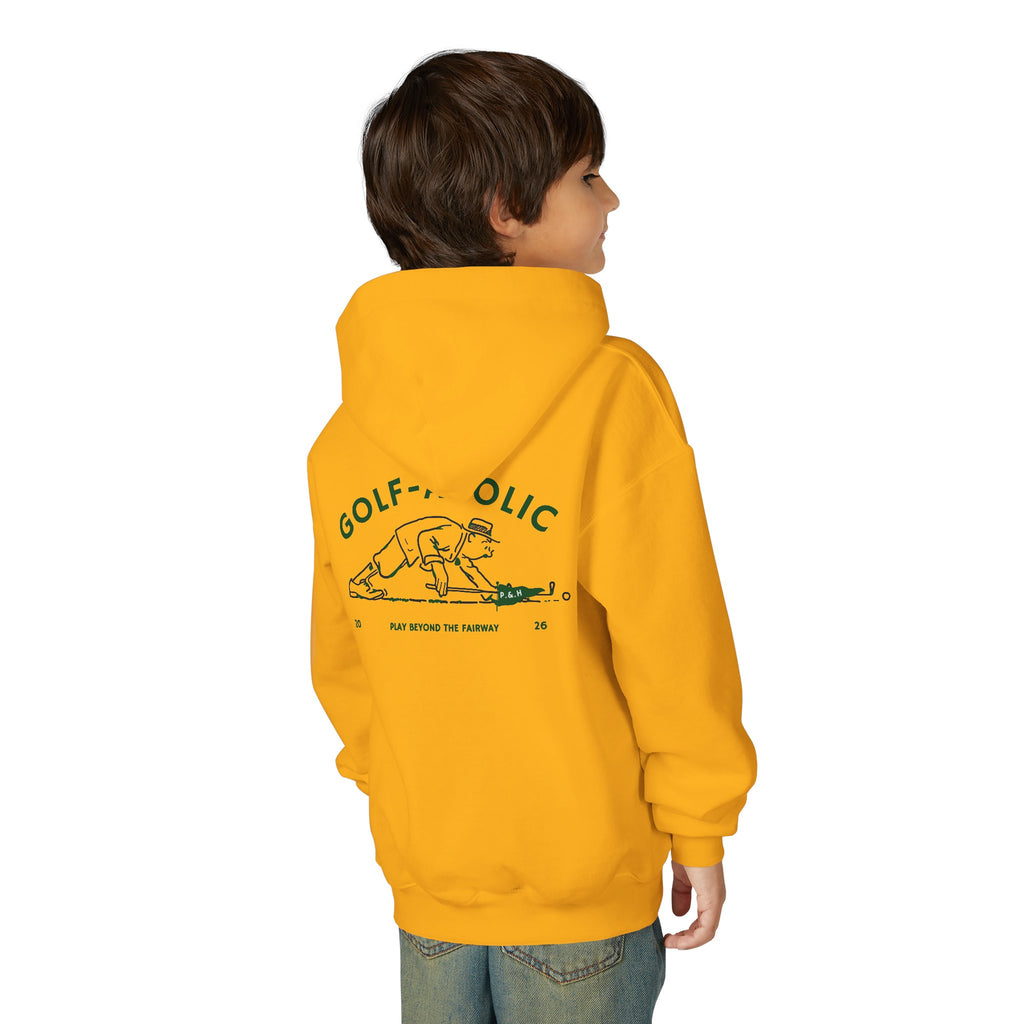 Golf-Aholic Youth Hoodie — Funny Kids Golf Pullover