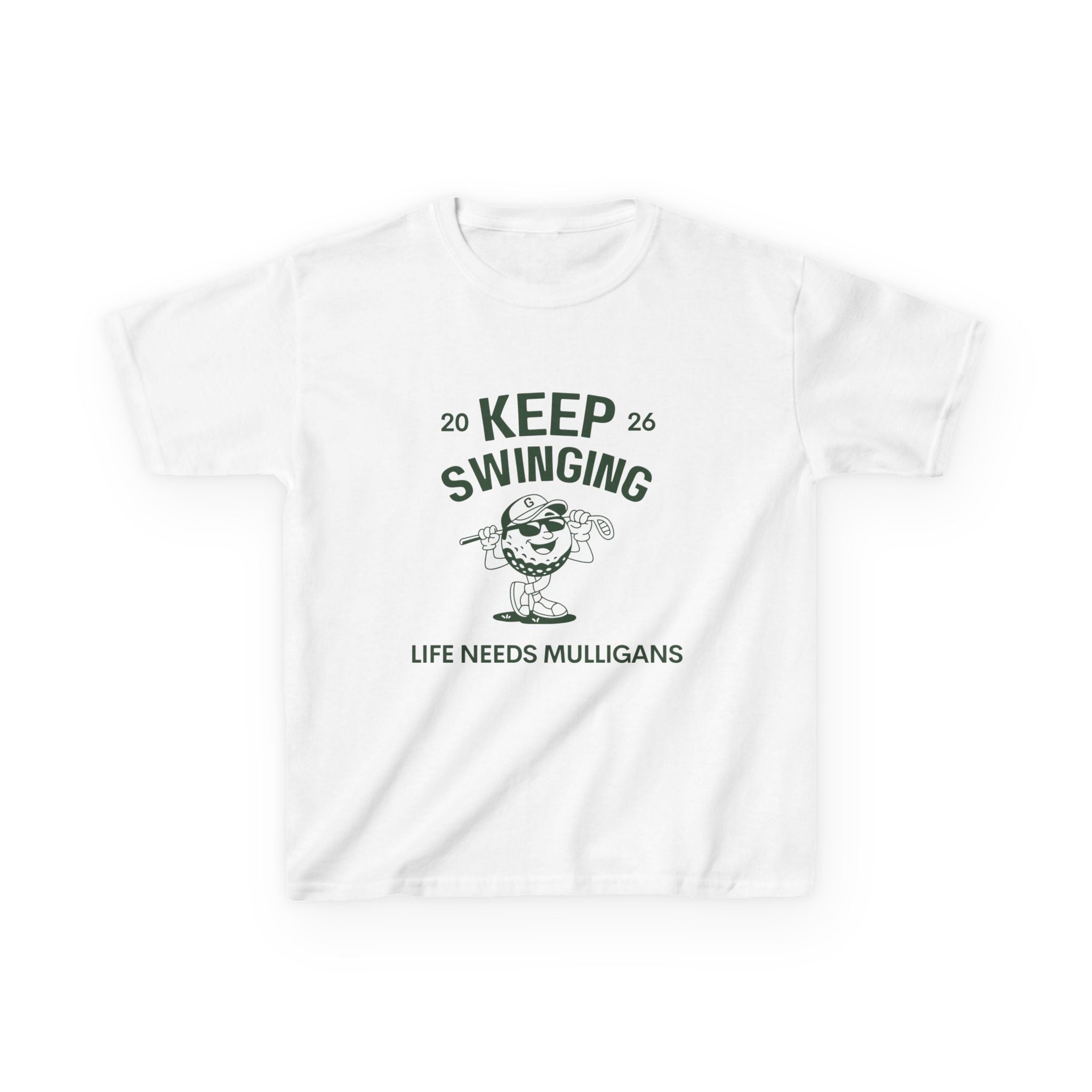 Keep Swinging" life needs mulligans - youth t shirt