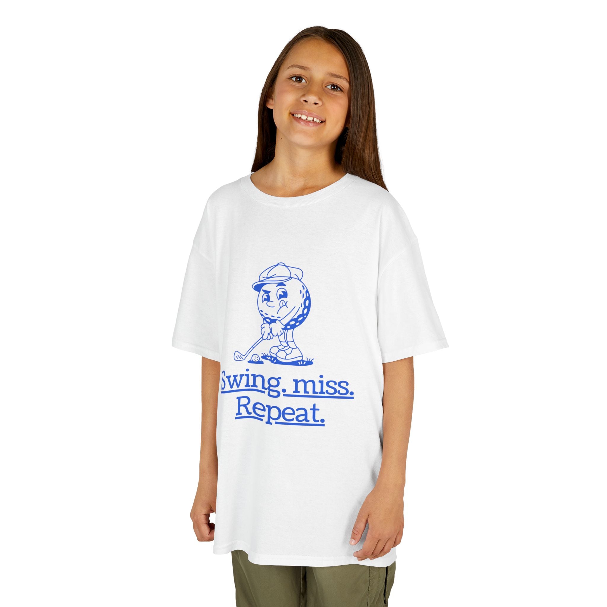 Swing-miss- repeat - funny youth golf t shirt