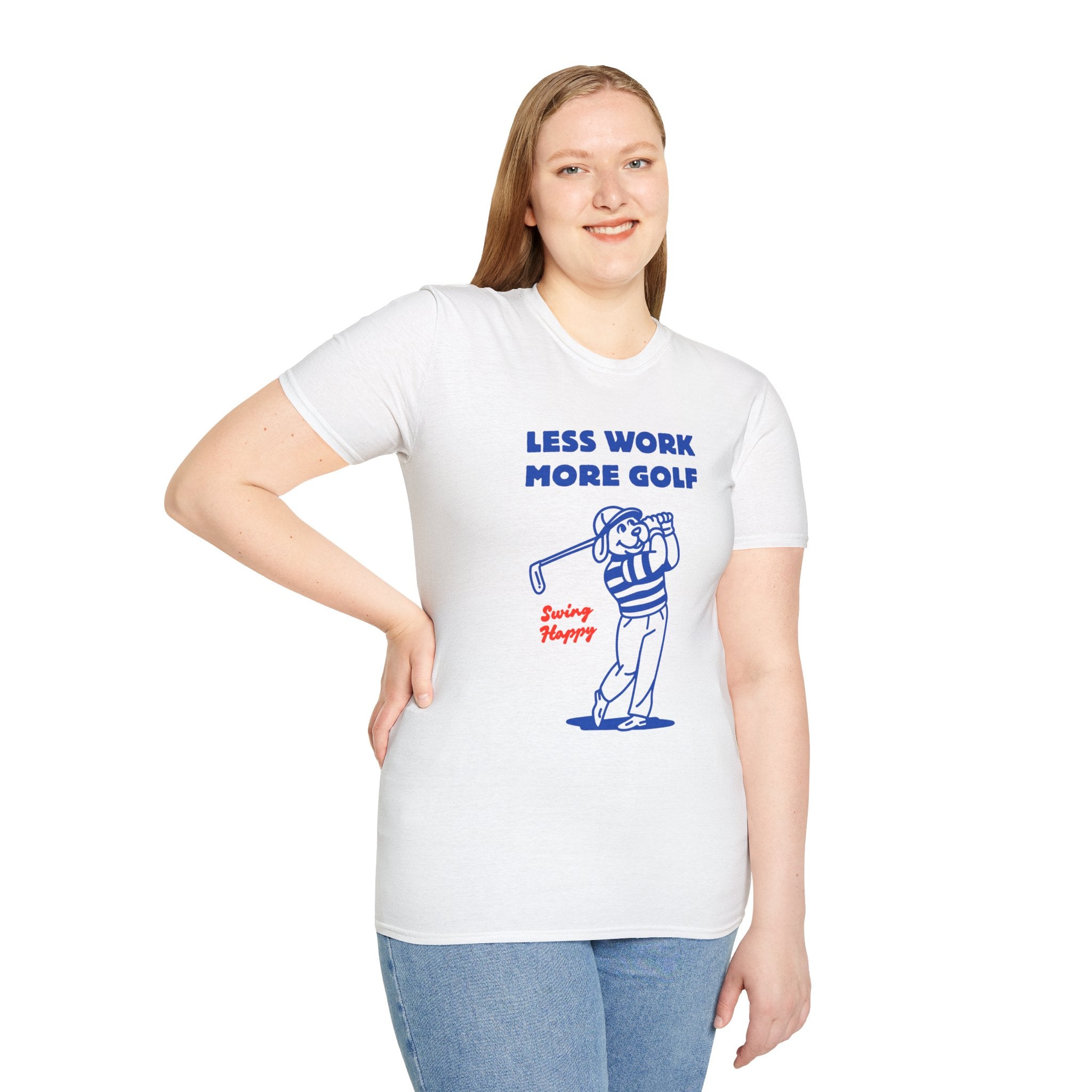 Copy of Golf T-Shirt — "Less Work More Golf" Retro Golfer Graphic Tee