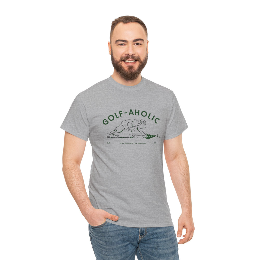 Golf-Aholic -Mens vintage T- Shirt
