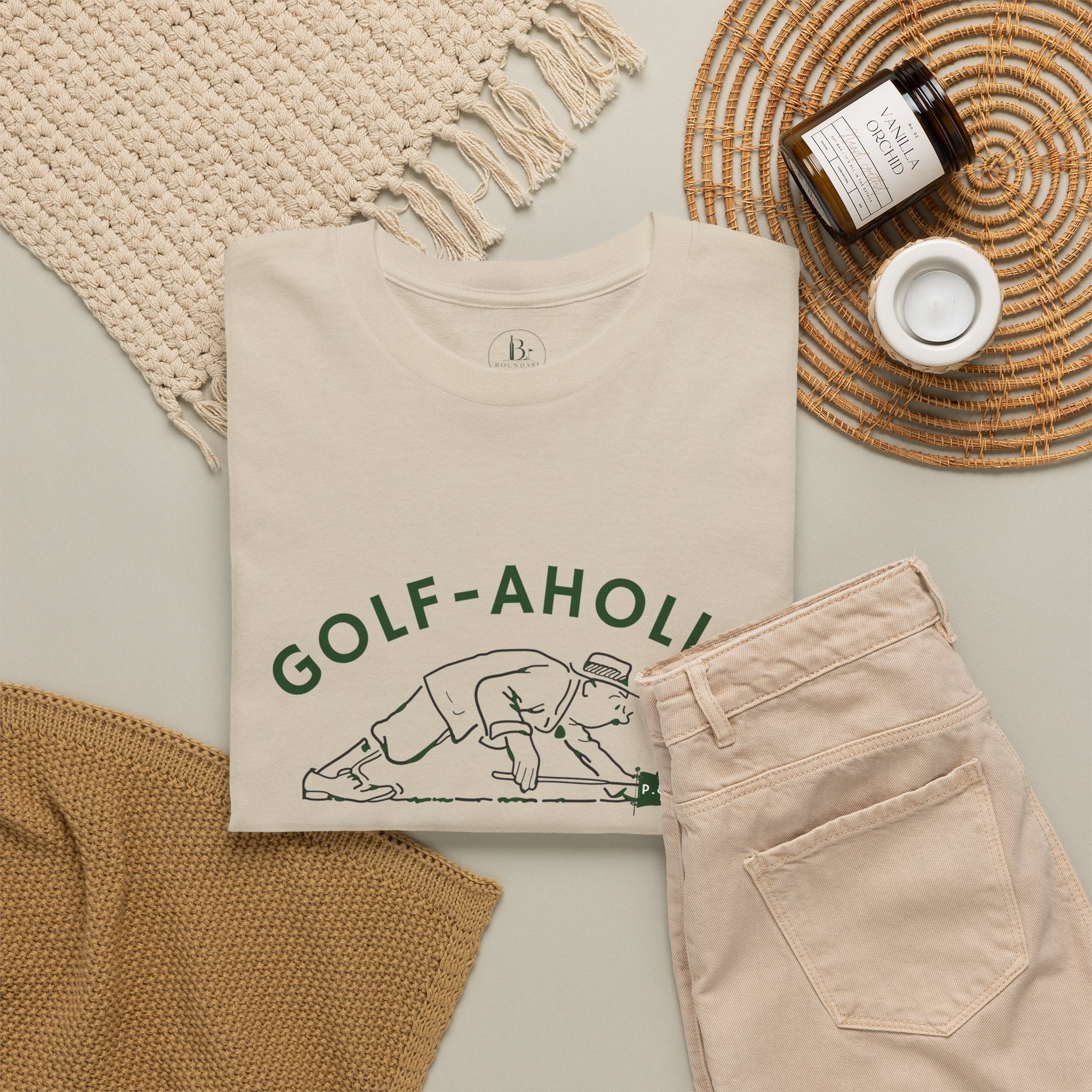 Golf-Aholic -Mens vintage T- Shirt