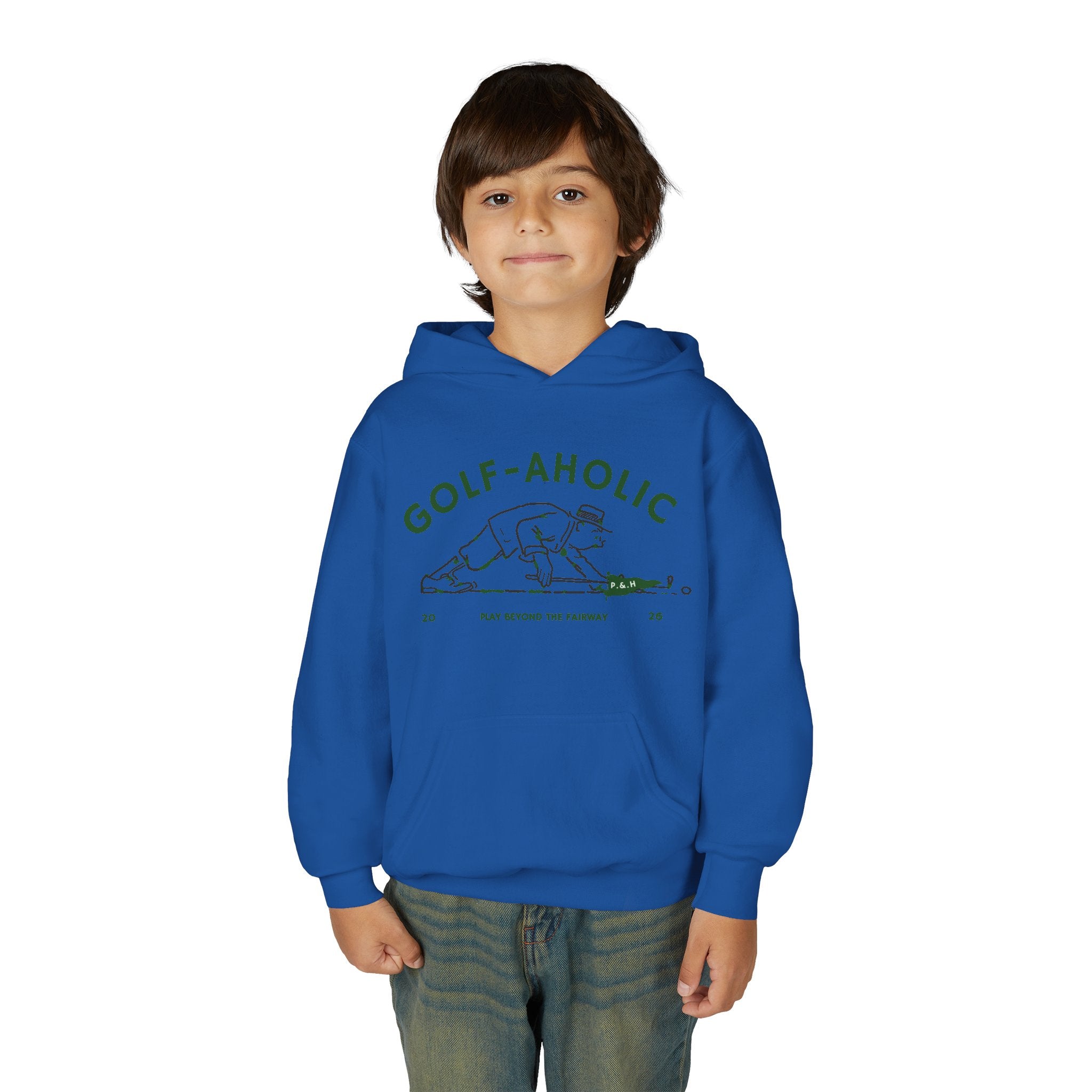 Golf-Aholic Youth Hoodie — Funny Kids Golf Pullover