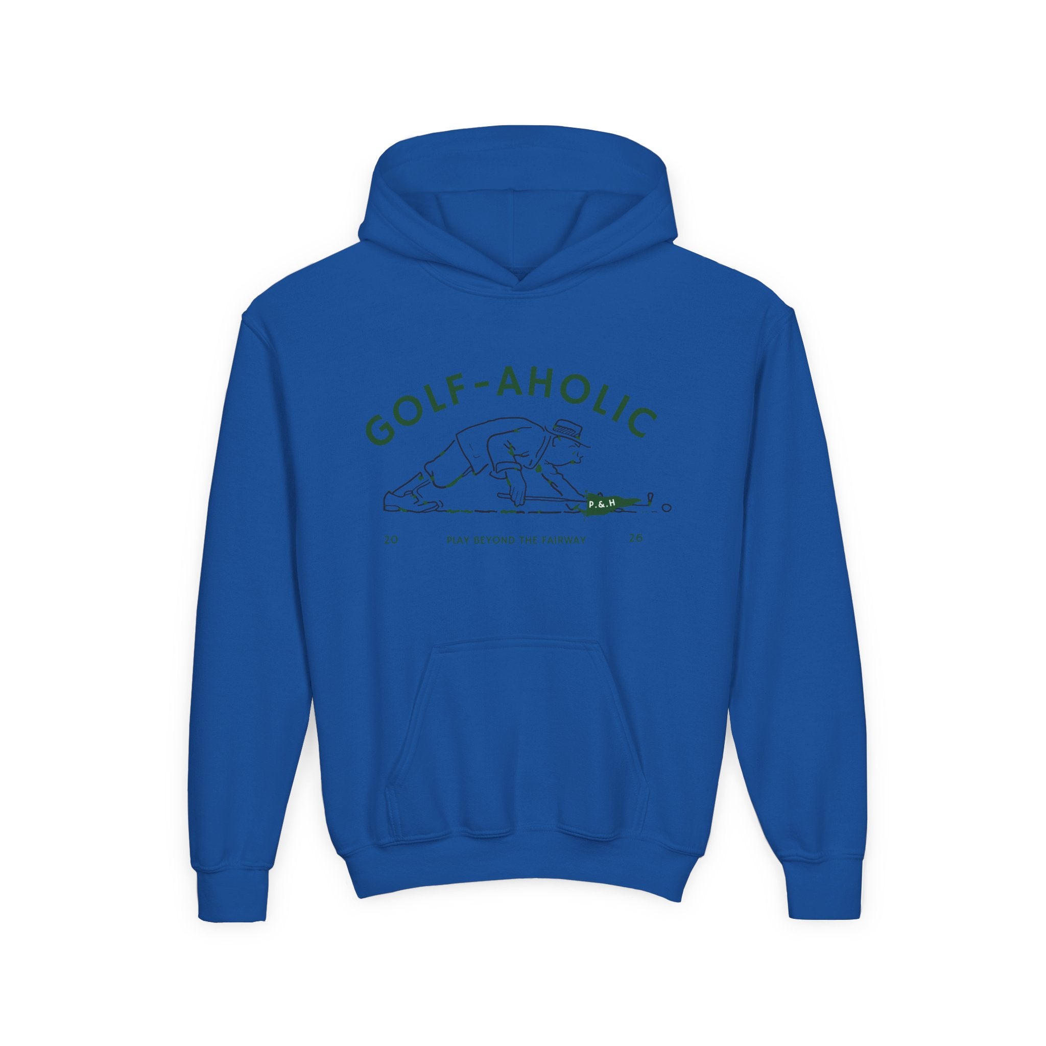 Golf-Aholic Youth Hoodie — Funny Kids Golf Pullover