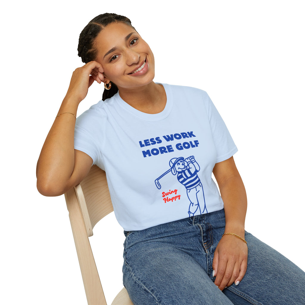 Copy of Golf T-Shirt — "Less Work More Golf" Retro Golfer Graphic Tee