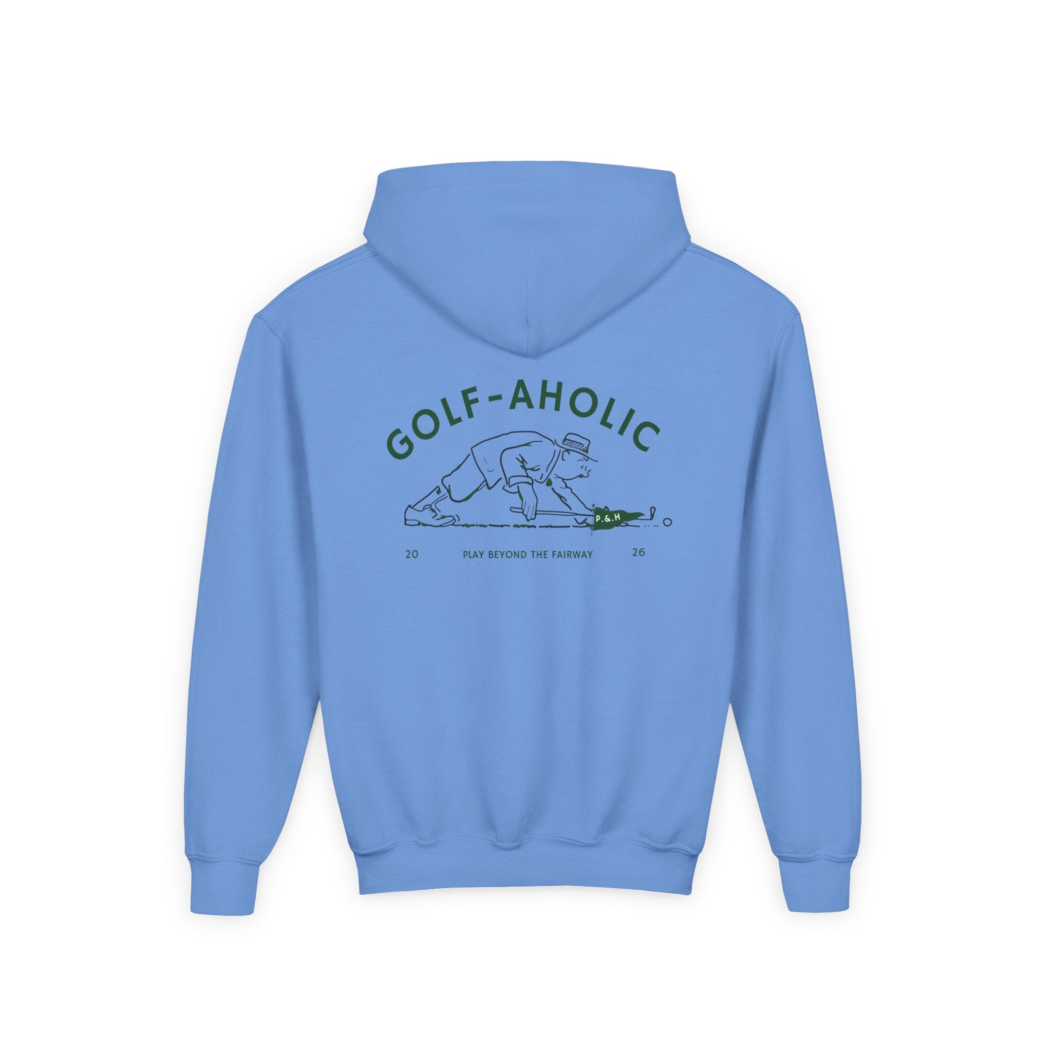 Golf-Aholic Youth Hoodie — Funny Kids Golf Pullover