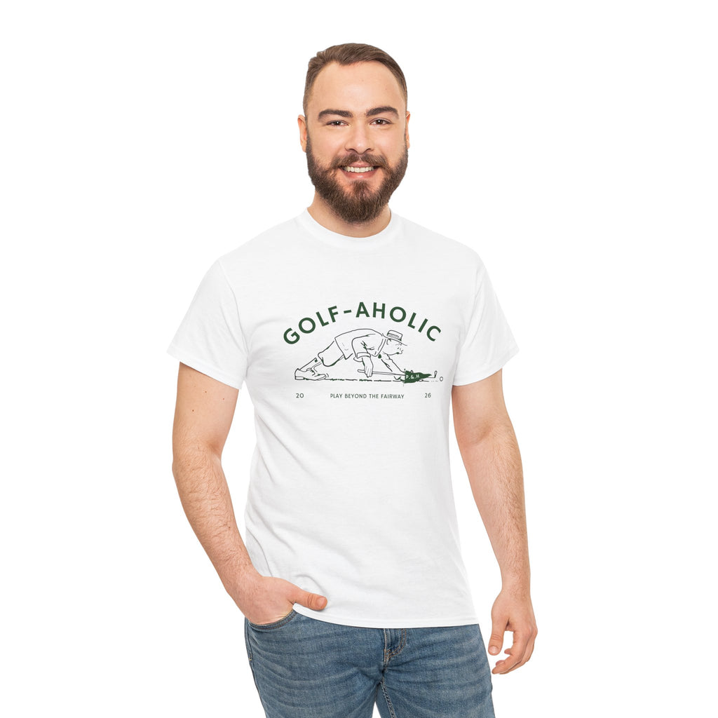 Golf-Aholic -Mens vintage T- Shirt