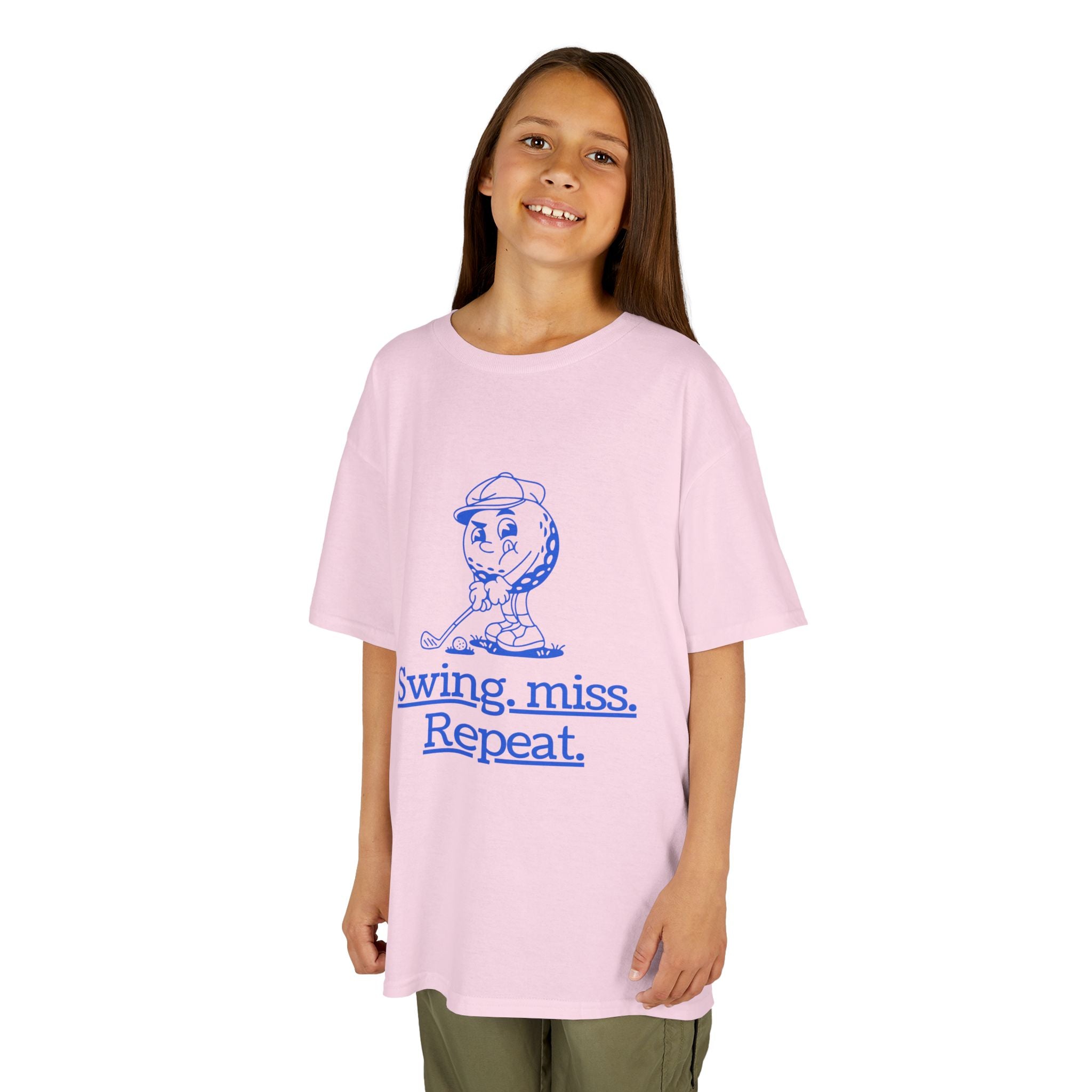 Swing-miss- repeat - funny youth golf t shirt
