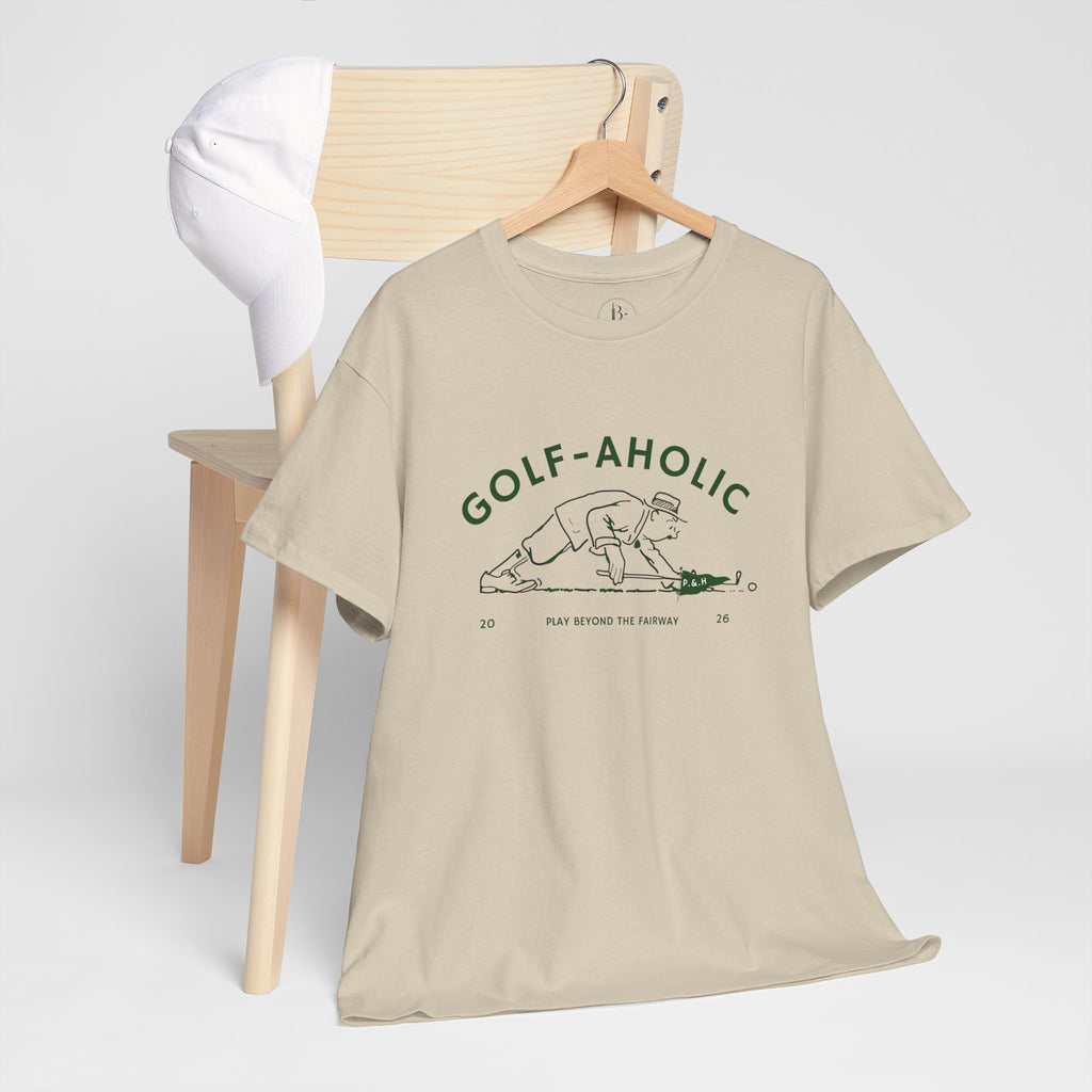 Golf-Aholic -Mens vintage T- Shirt