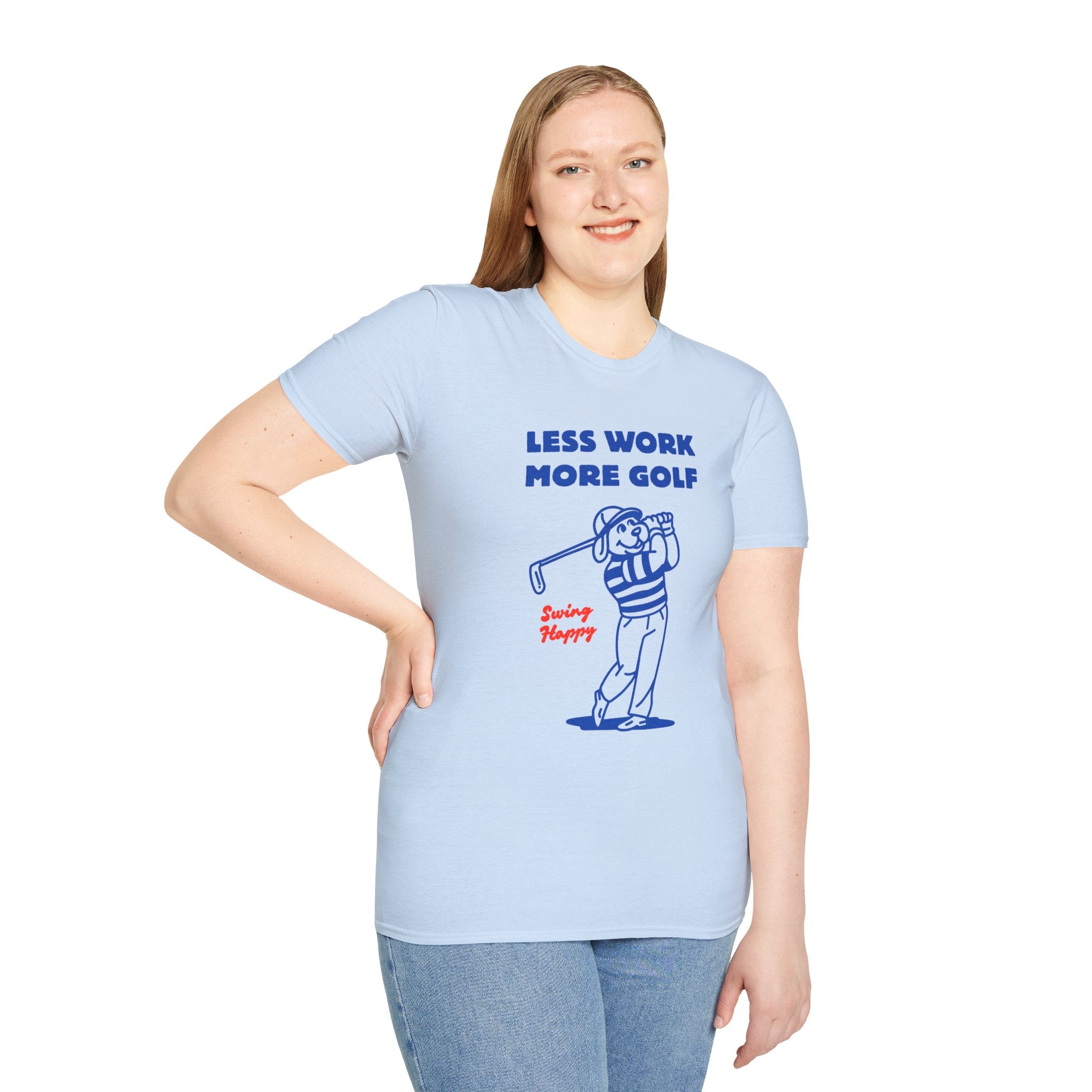 Copy of Golf T-Shirt — "Less Work More Golf" Retro Golfer Graphic Tee
