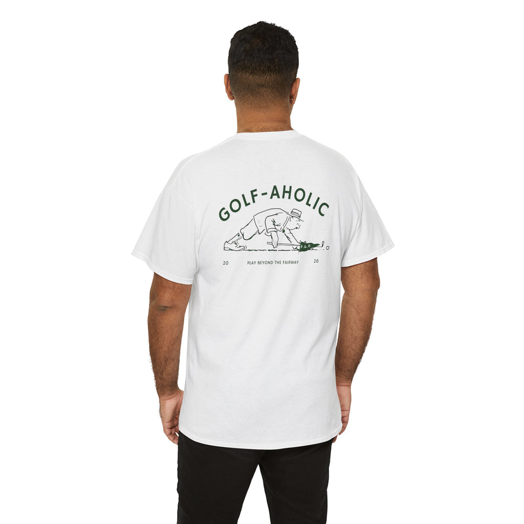 Golf-Aholic -Mens vintage T- Shirt