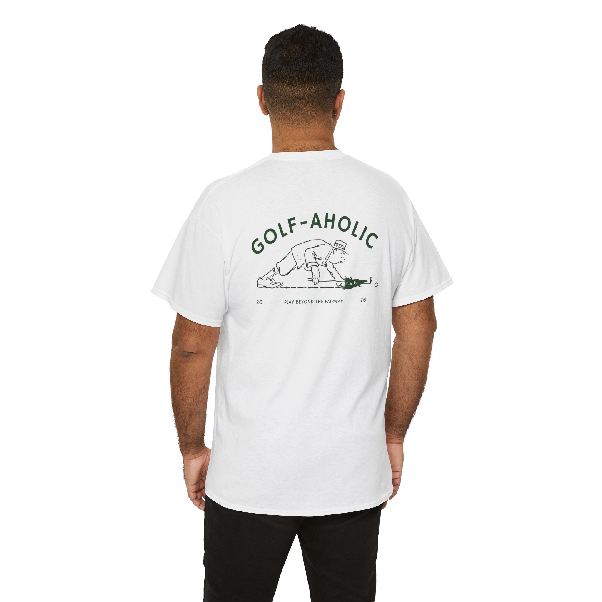 Golf-Aholic -Mens vintage T- Shirt