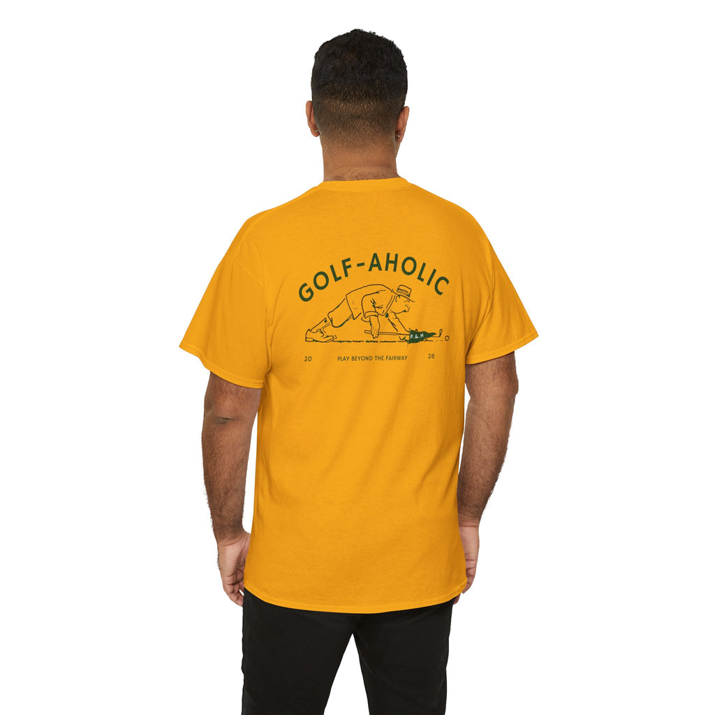 Golf-Aholic -Mens vintage T- Shirt
