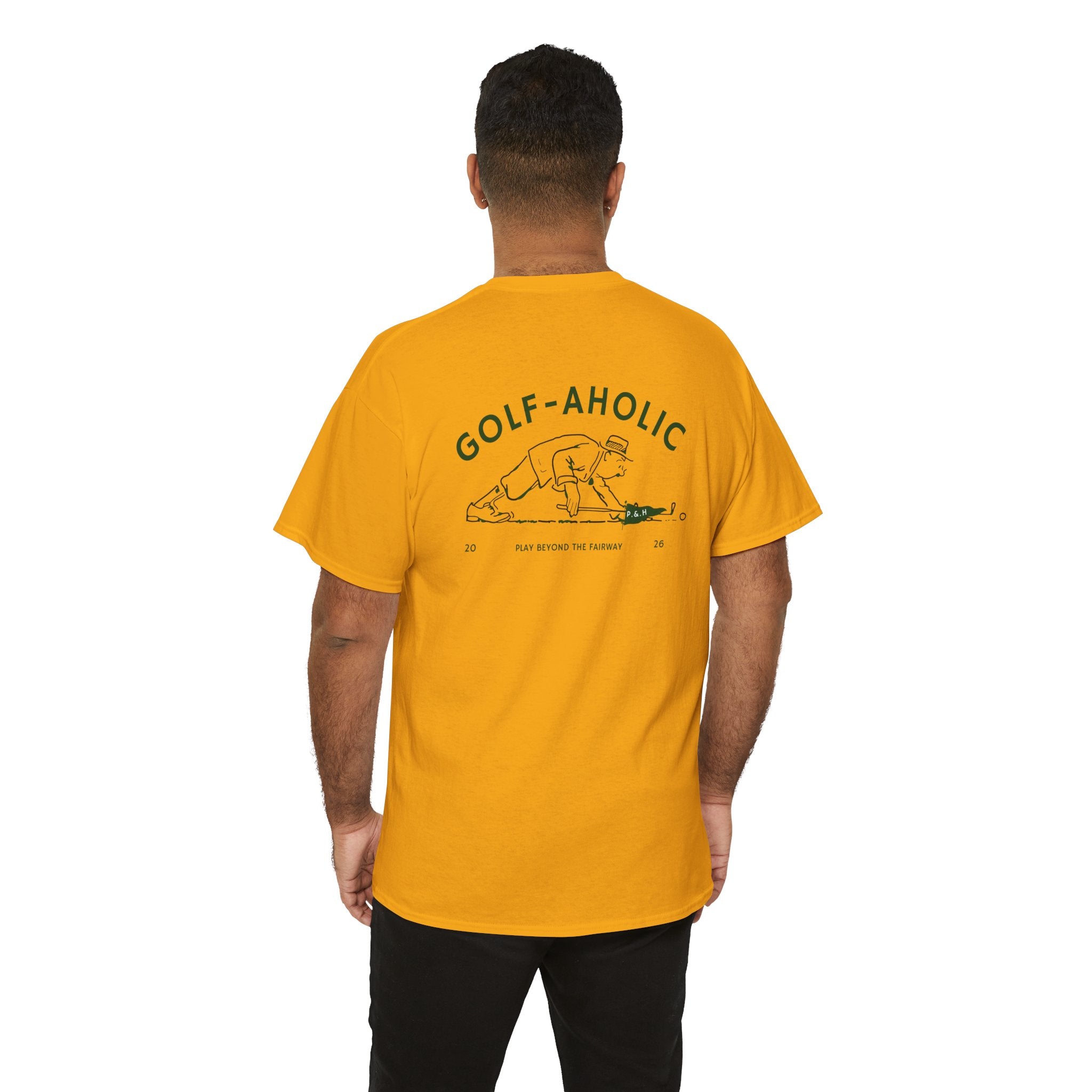 Golf-Aholic -Mens vintage T- Shirt