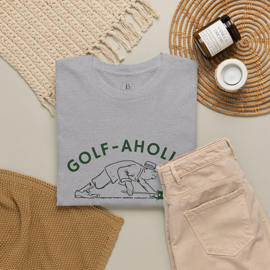Golf-Aholic -Mens vintage T- Shirt