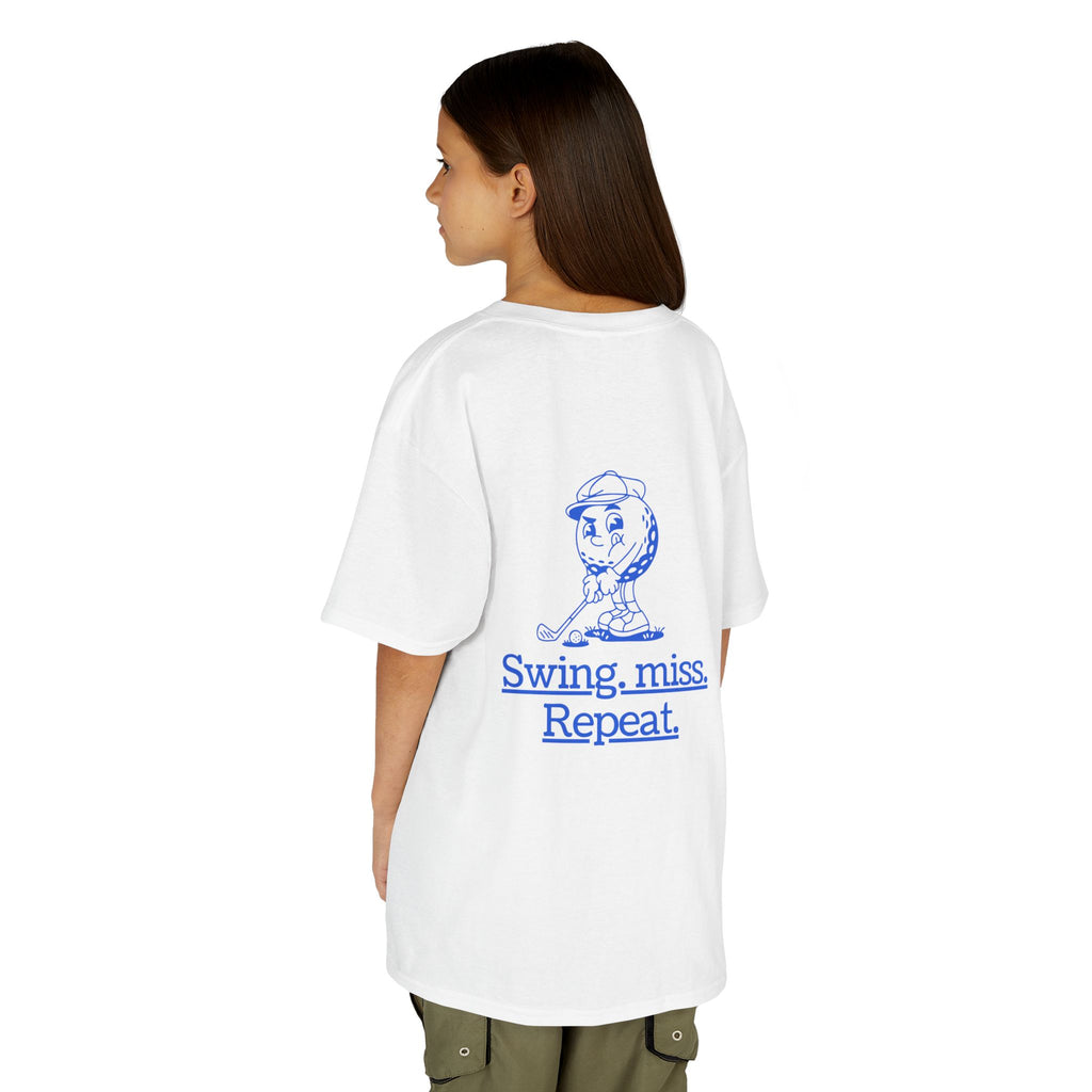 Swing-miss- repeat - funny youth golf t shirt