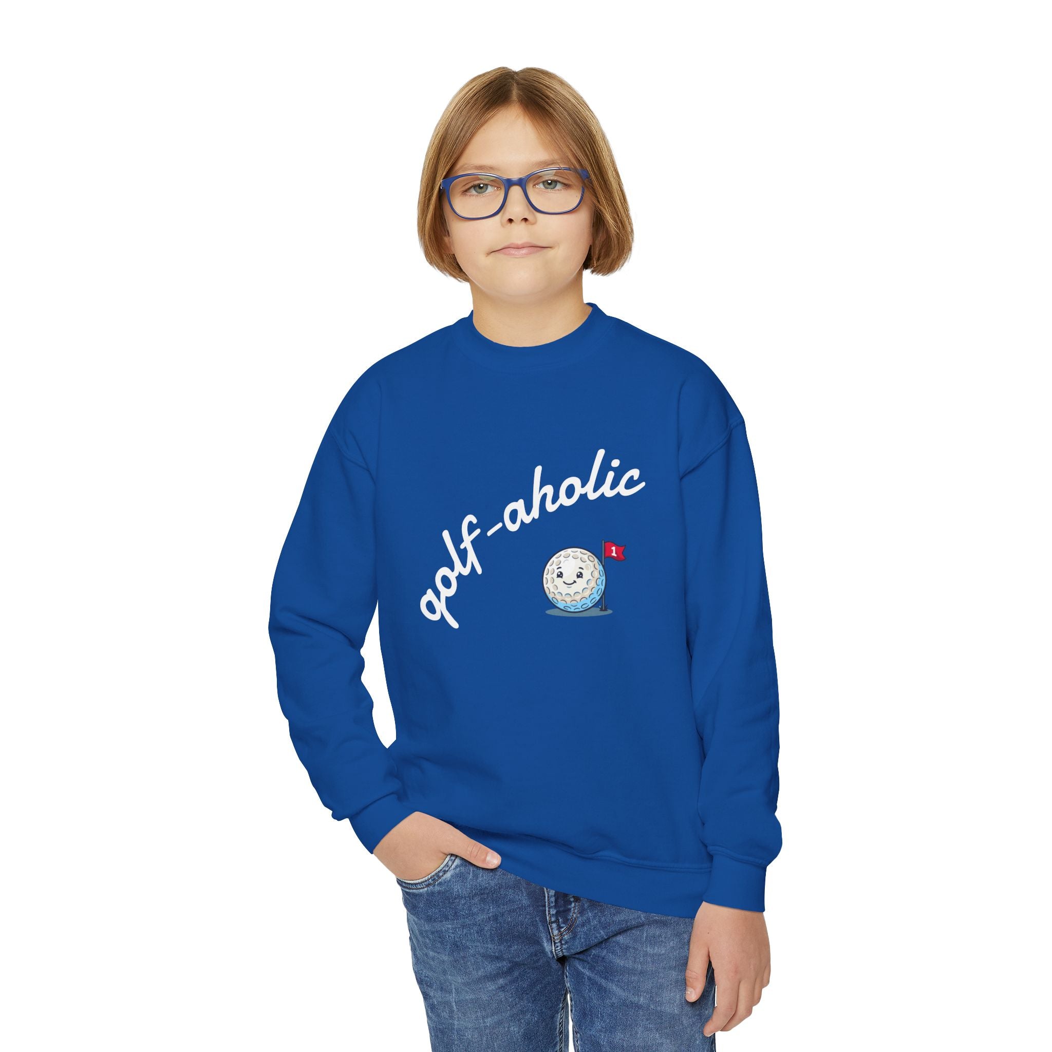 golf-aholic Youth Crewneck Sweatshirt
