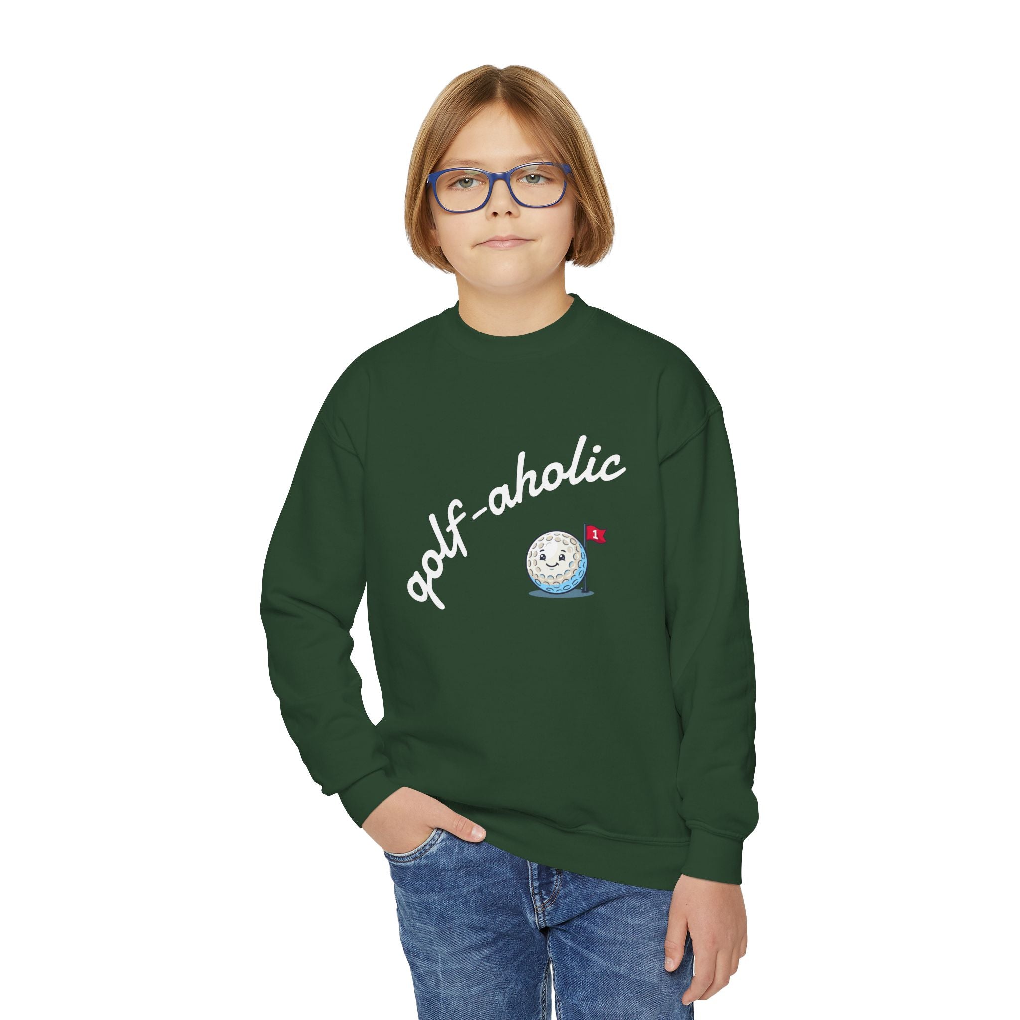 golf-aholic Youth Crewneck Sweatshirt