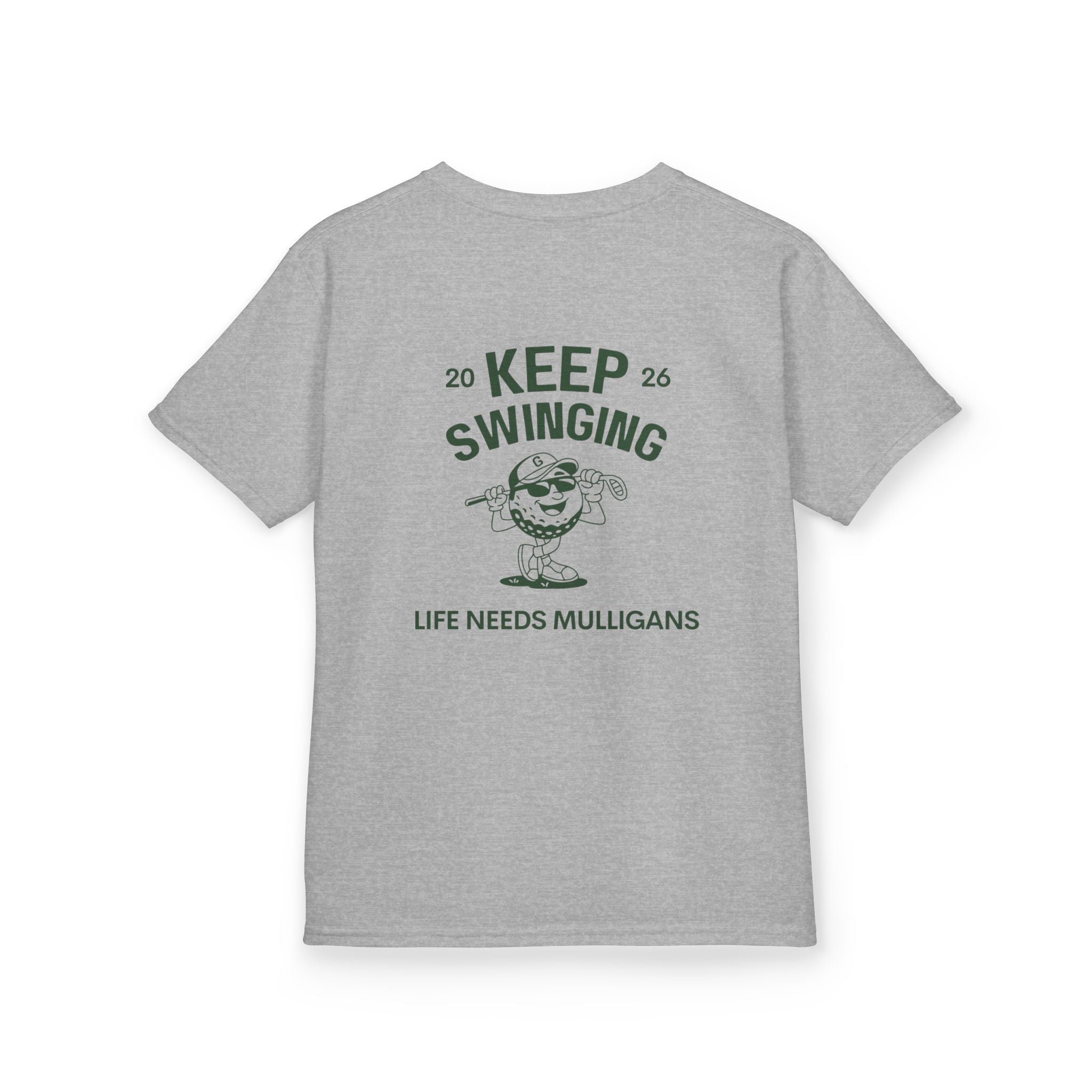 Keep Swinging" life needs mulligans - youth t shirt