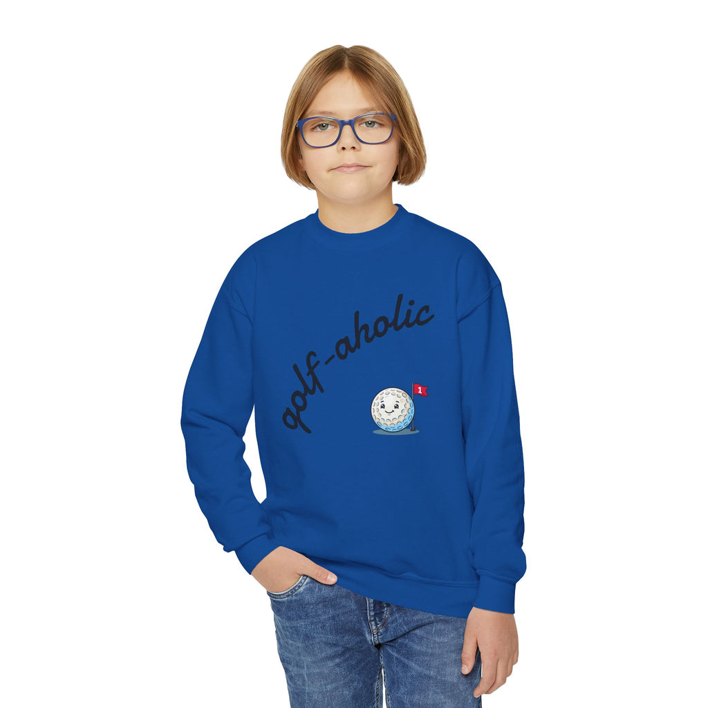 Golf-Aholic Youth Crewneck Sweatshirt