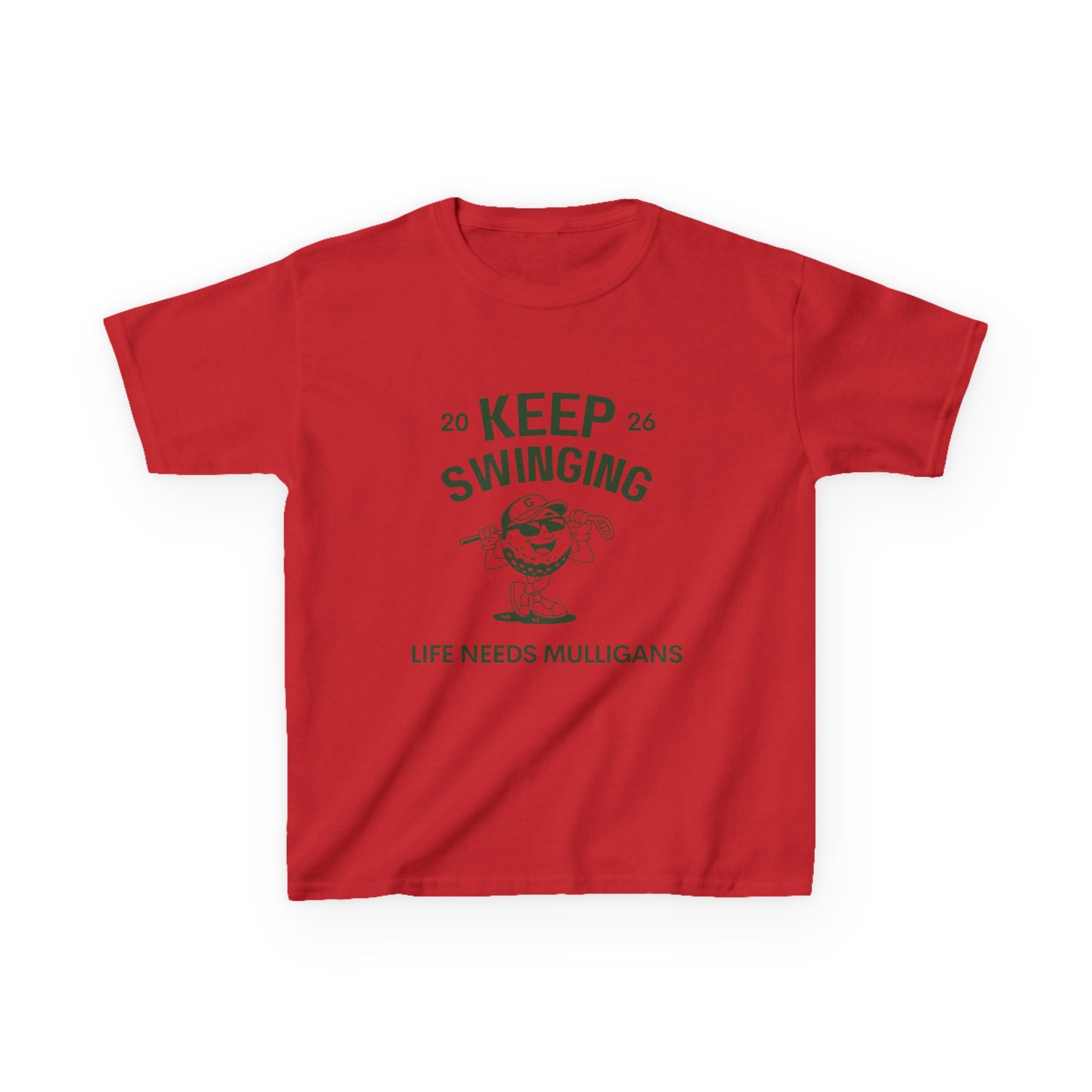 Keep Swinging" life needs mulligans - youth t shirt