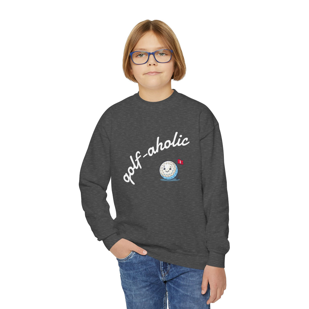 golf-aholic Youth Crewneck Sweatshirt