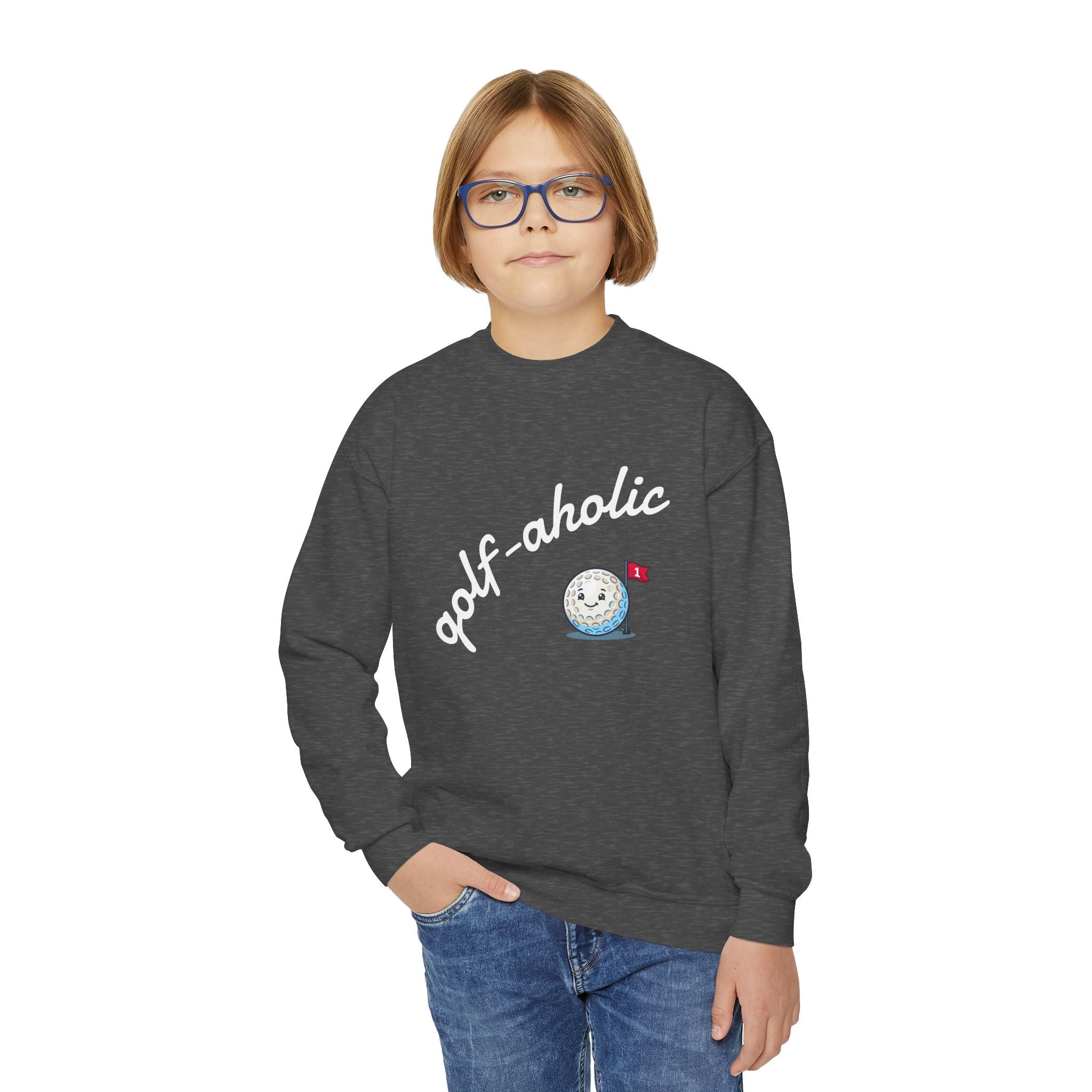 golf-aholic Youth Crewneck Sweatshirt