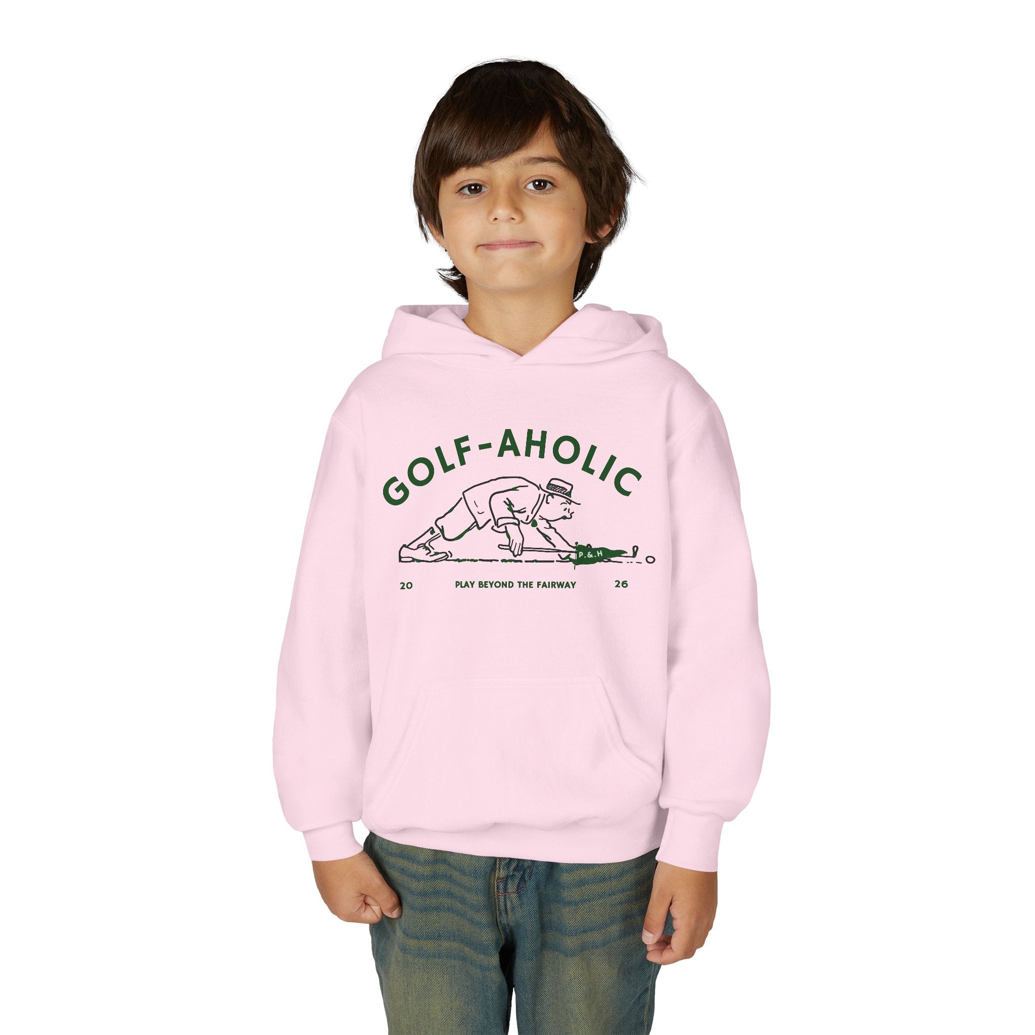 Golf-Aholic Youth Hoodie — Funny Kids Golf Pullover