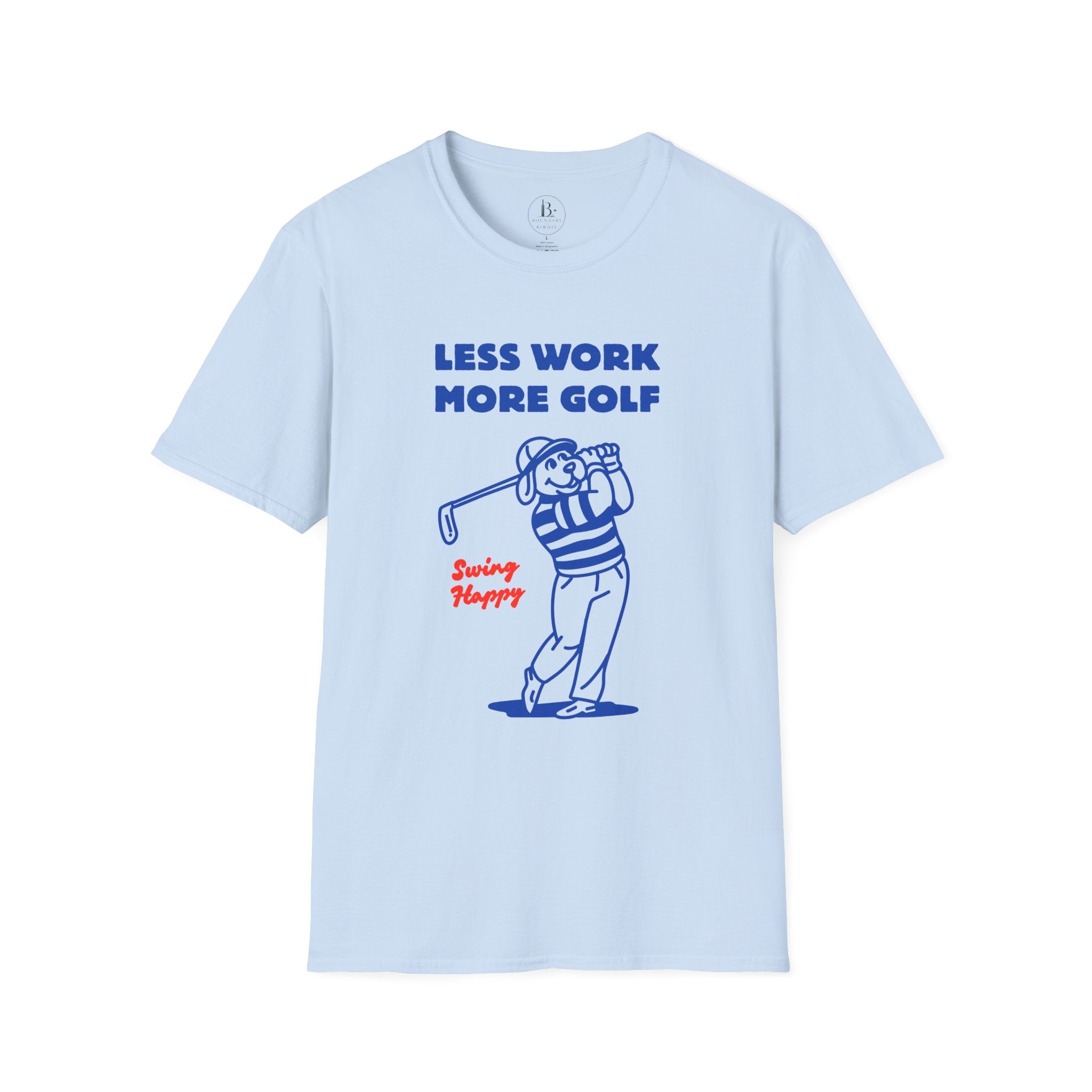 Copy of Golf T-Shirt — "Less Work More Golf" Retro Golfer Graphic Tee