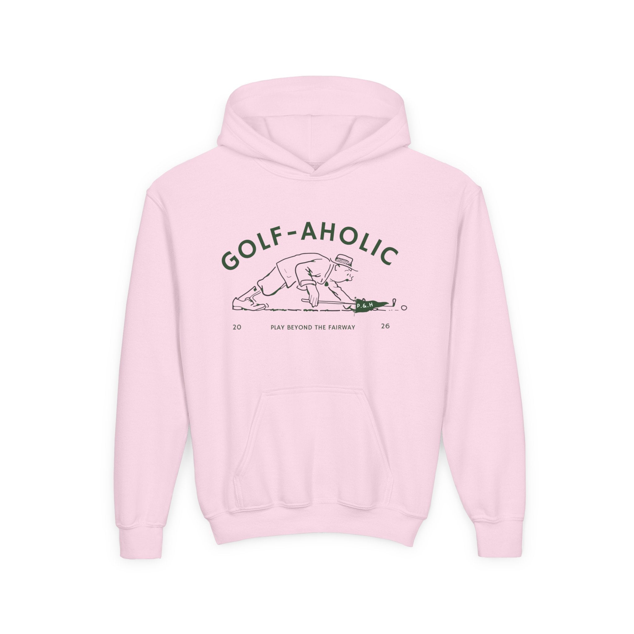 Golf-Aholic Youth Hoodie — Funny Kids Golf Pullover